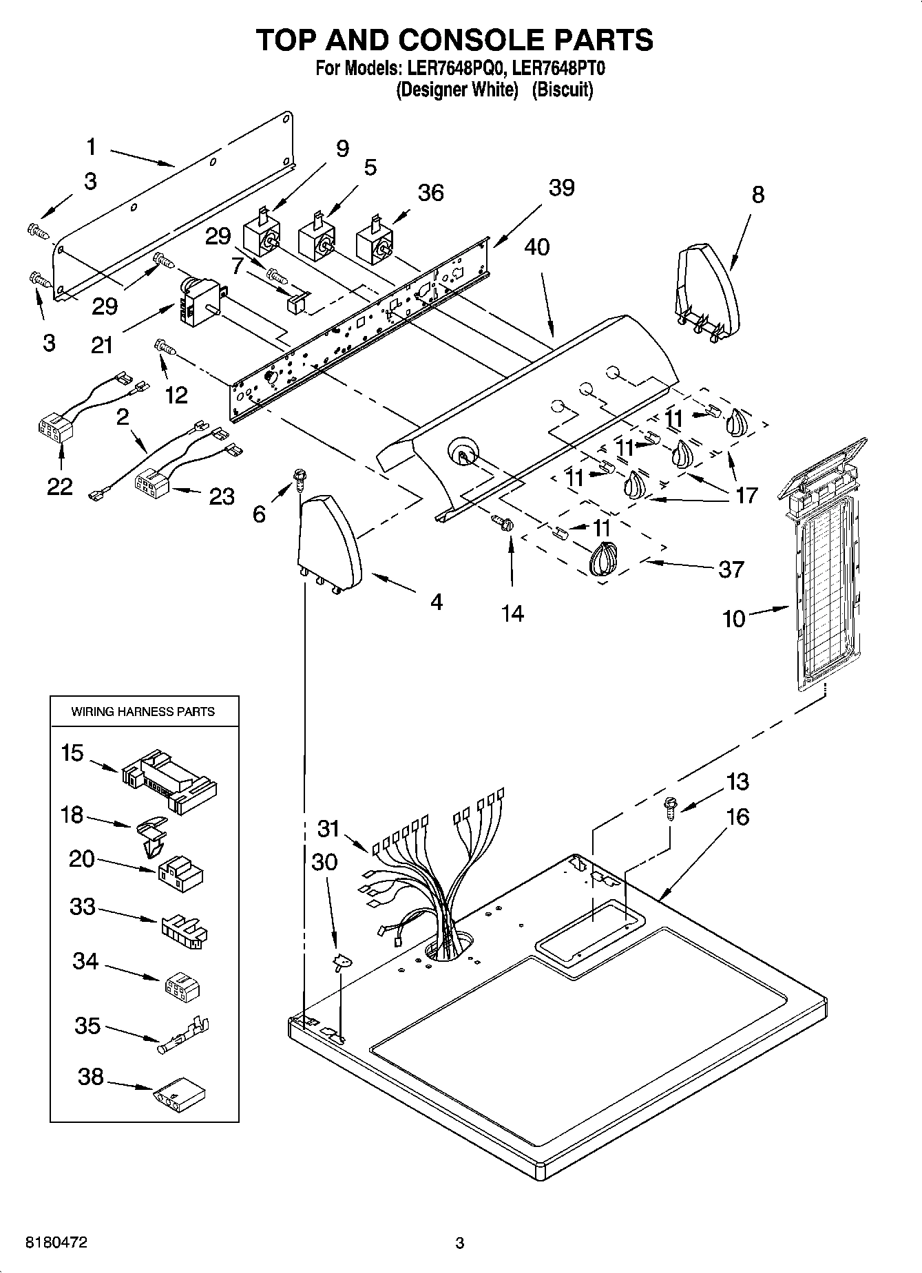 02 - TOP AND CONSOLE PARTS