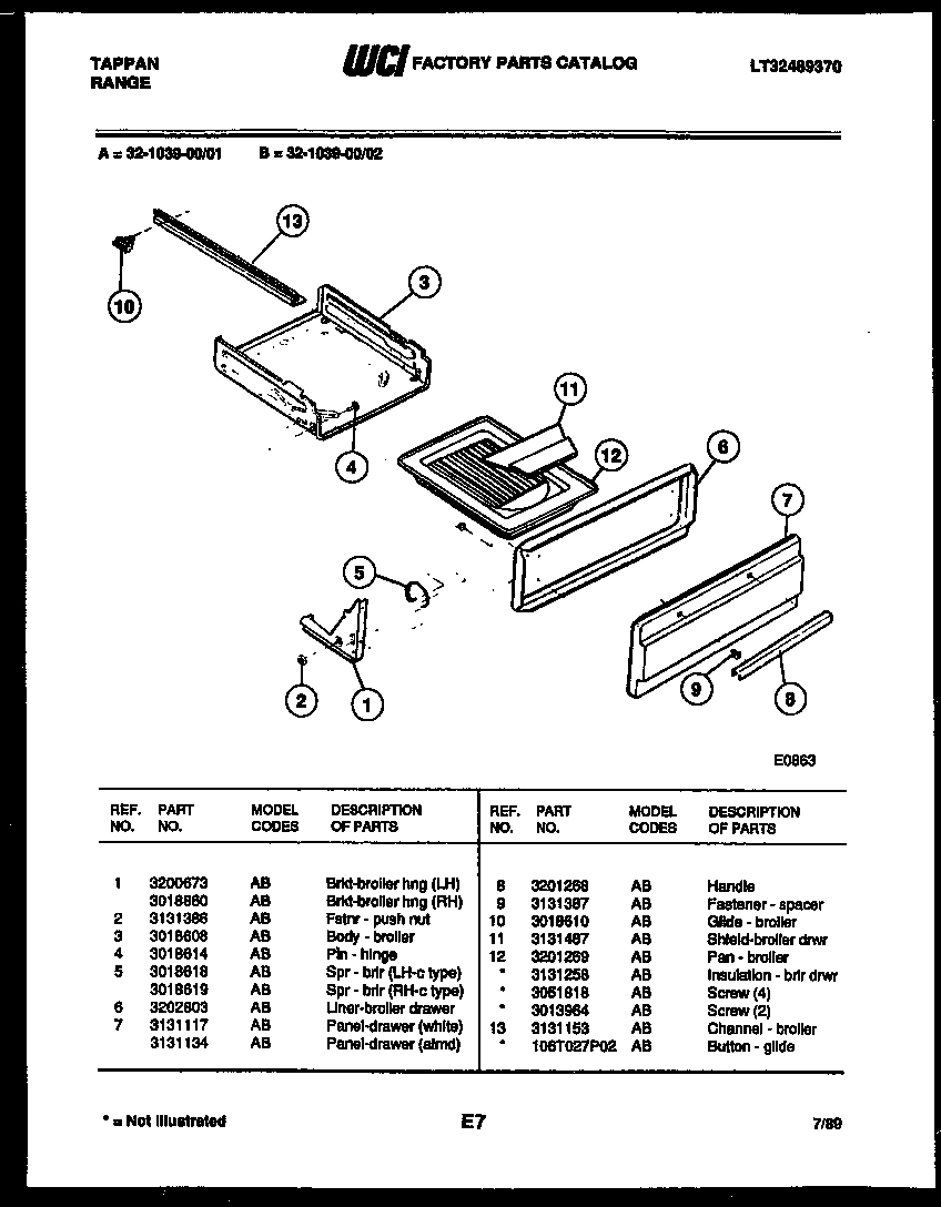 04 - BROILER DRAWER PARTS