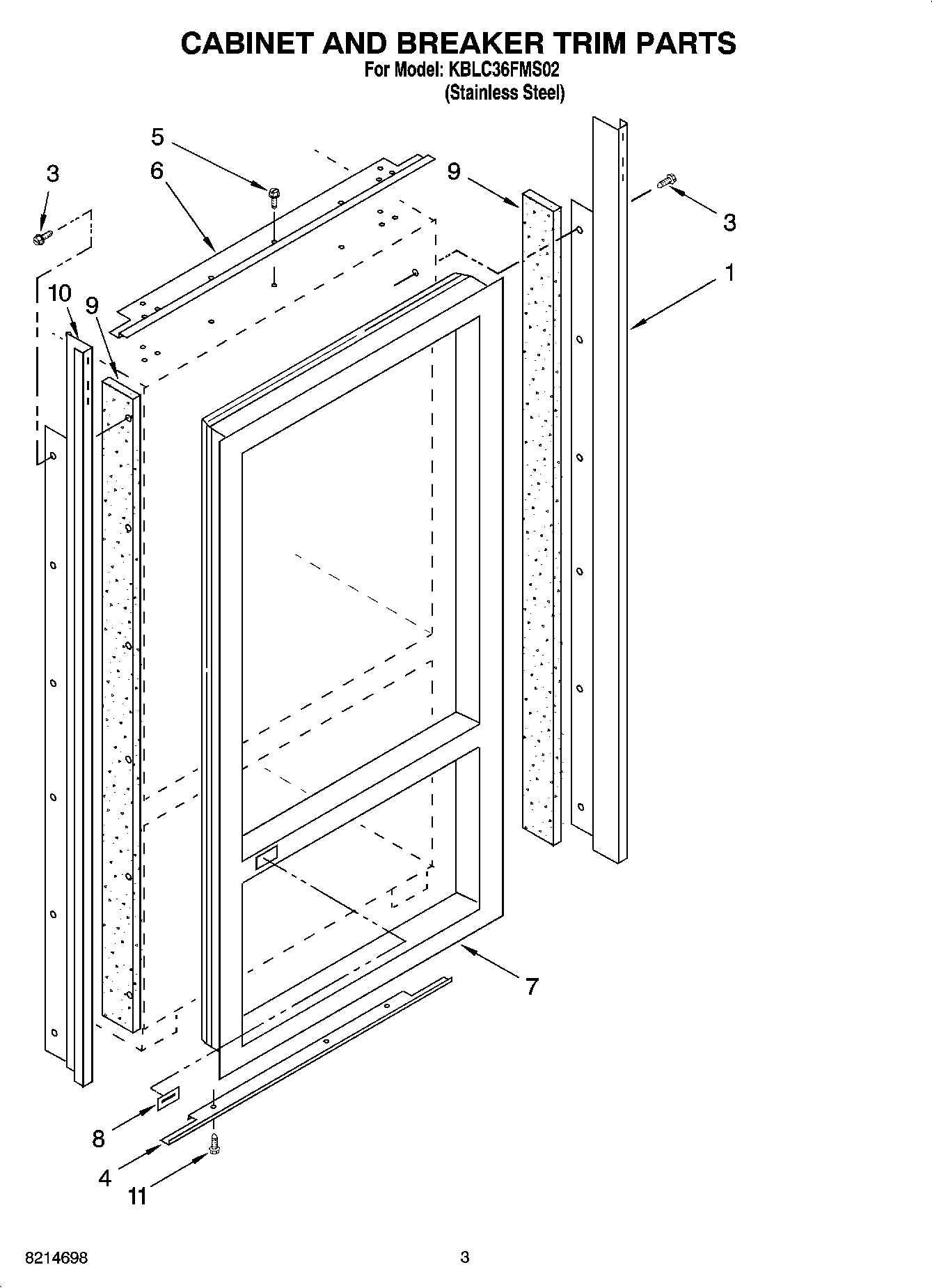 02 - CABINET AND BREAKER TRIM PARTS