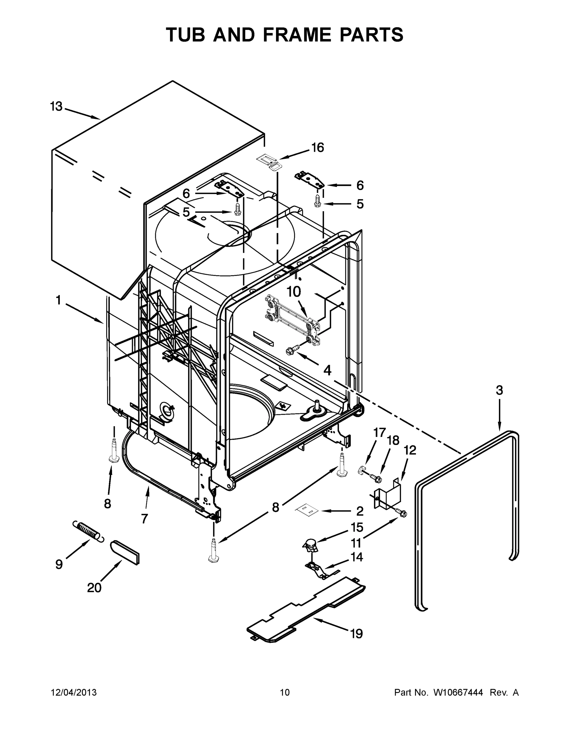 06 - TUB AND FRAME PARTS
