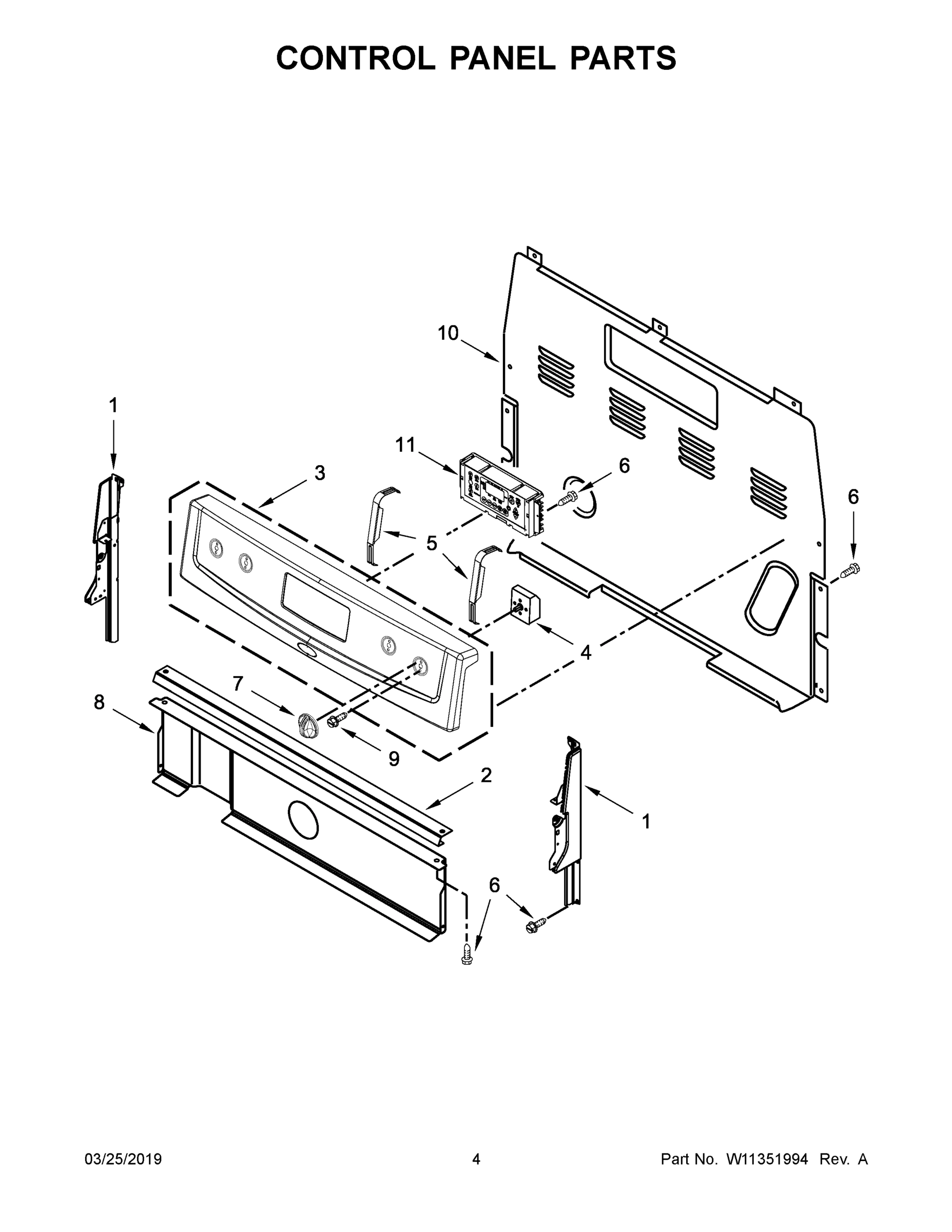 03 - CONTROL PANEL PARTS