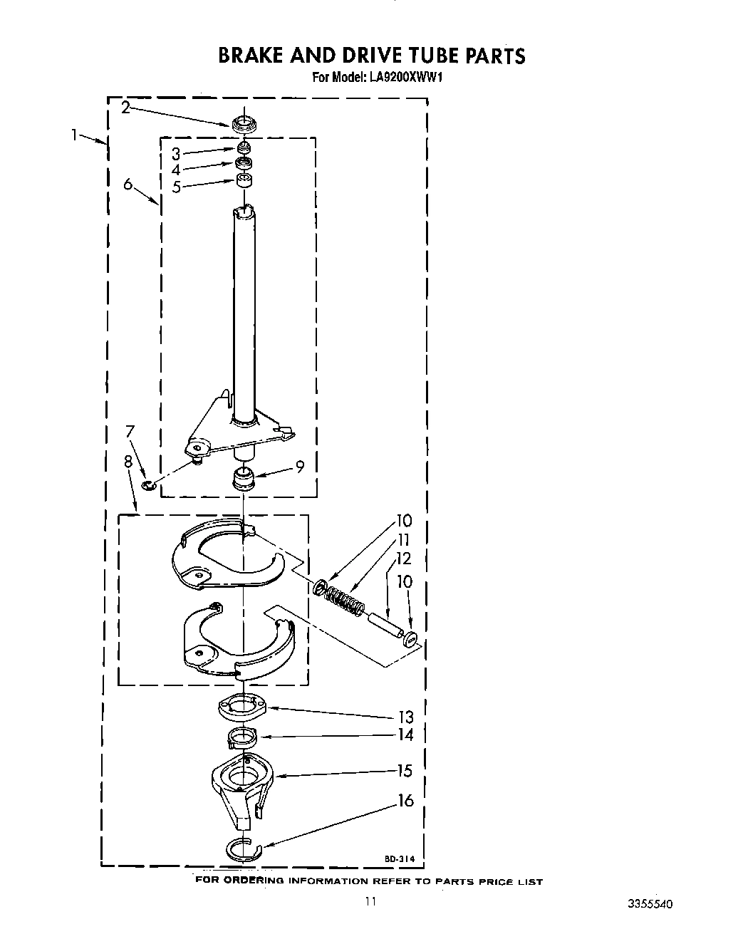 10 - BRAKE AND DRIVE TUBE