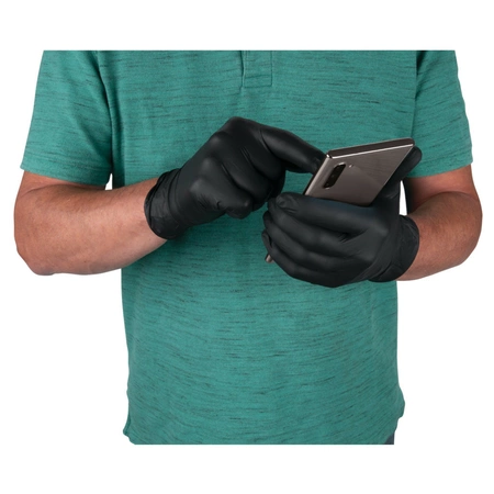 W89012 Performance Tool Large Black Nitrile Gloves - Image 9