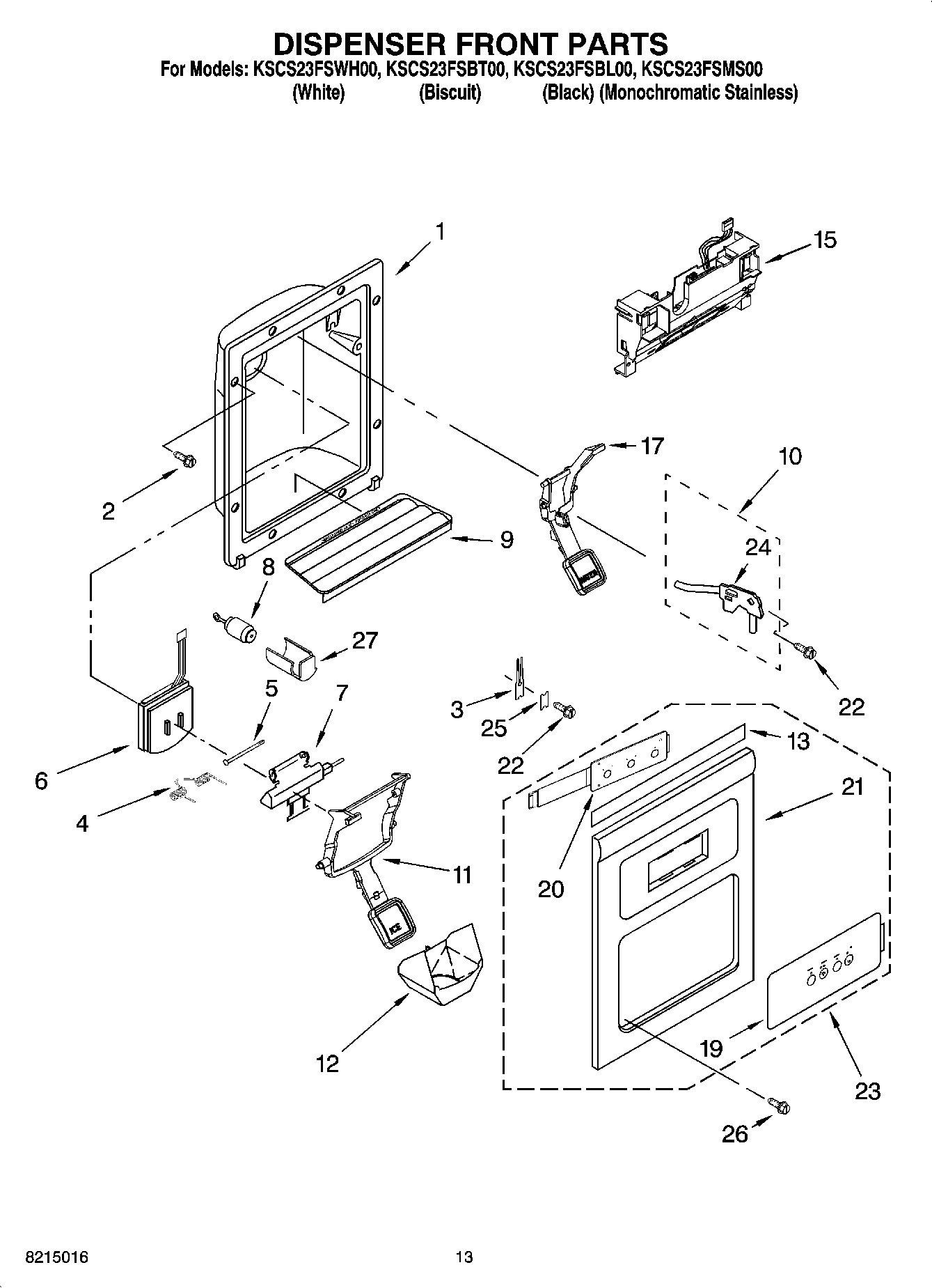 08 - DISPENSER FRONT PARTS