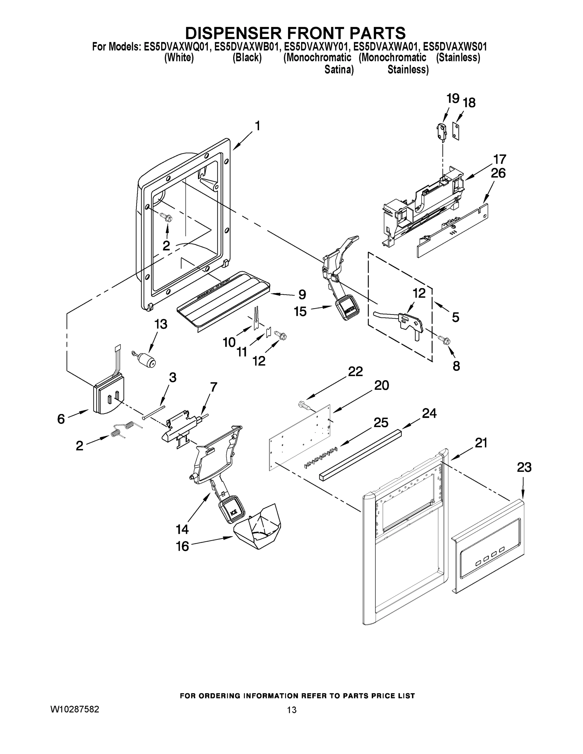08 - DISPENSER FRONT PARTS