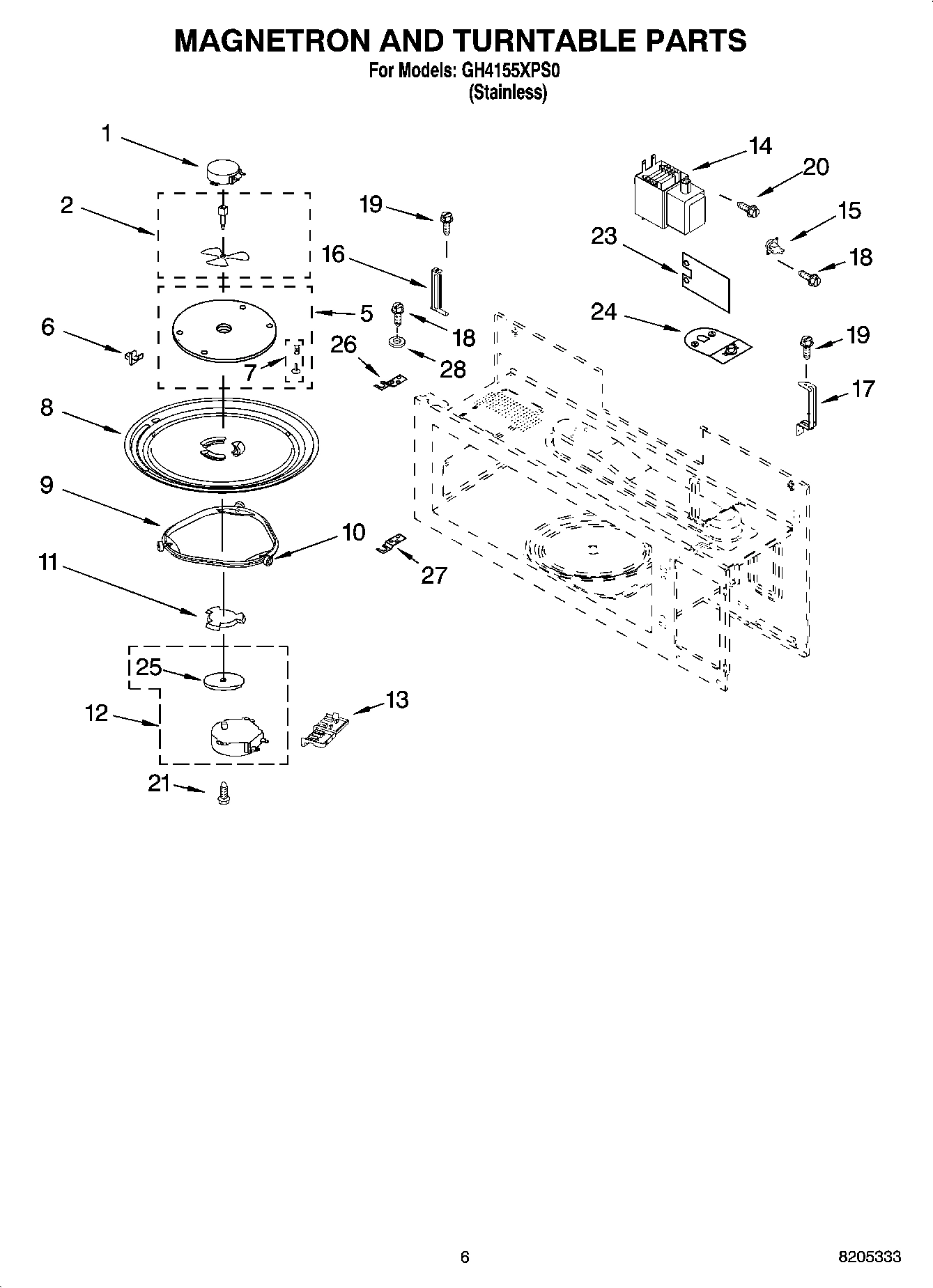 05 - MAGNETRON AND TURNTABLE PARTS