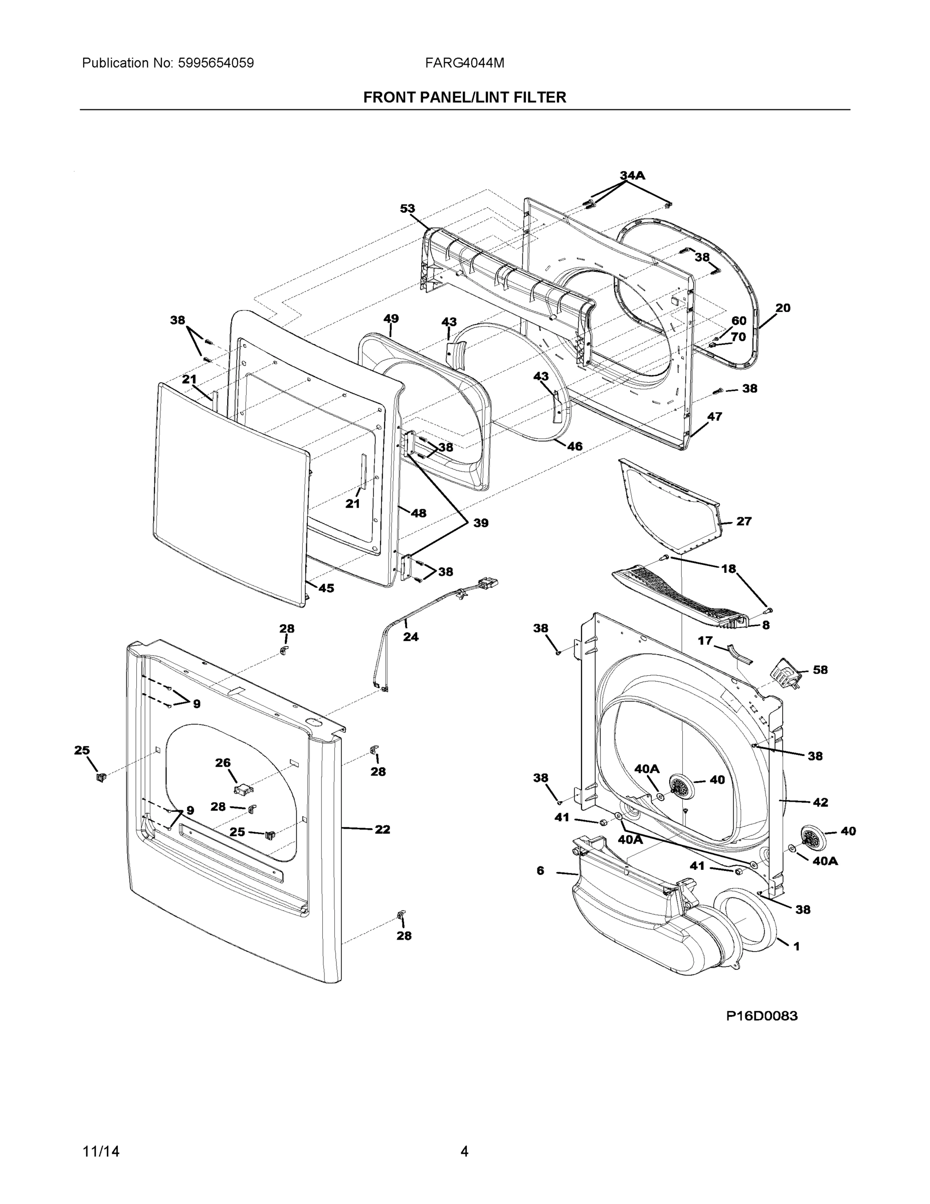 03 - FRONT PANEL/LINT FILTER