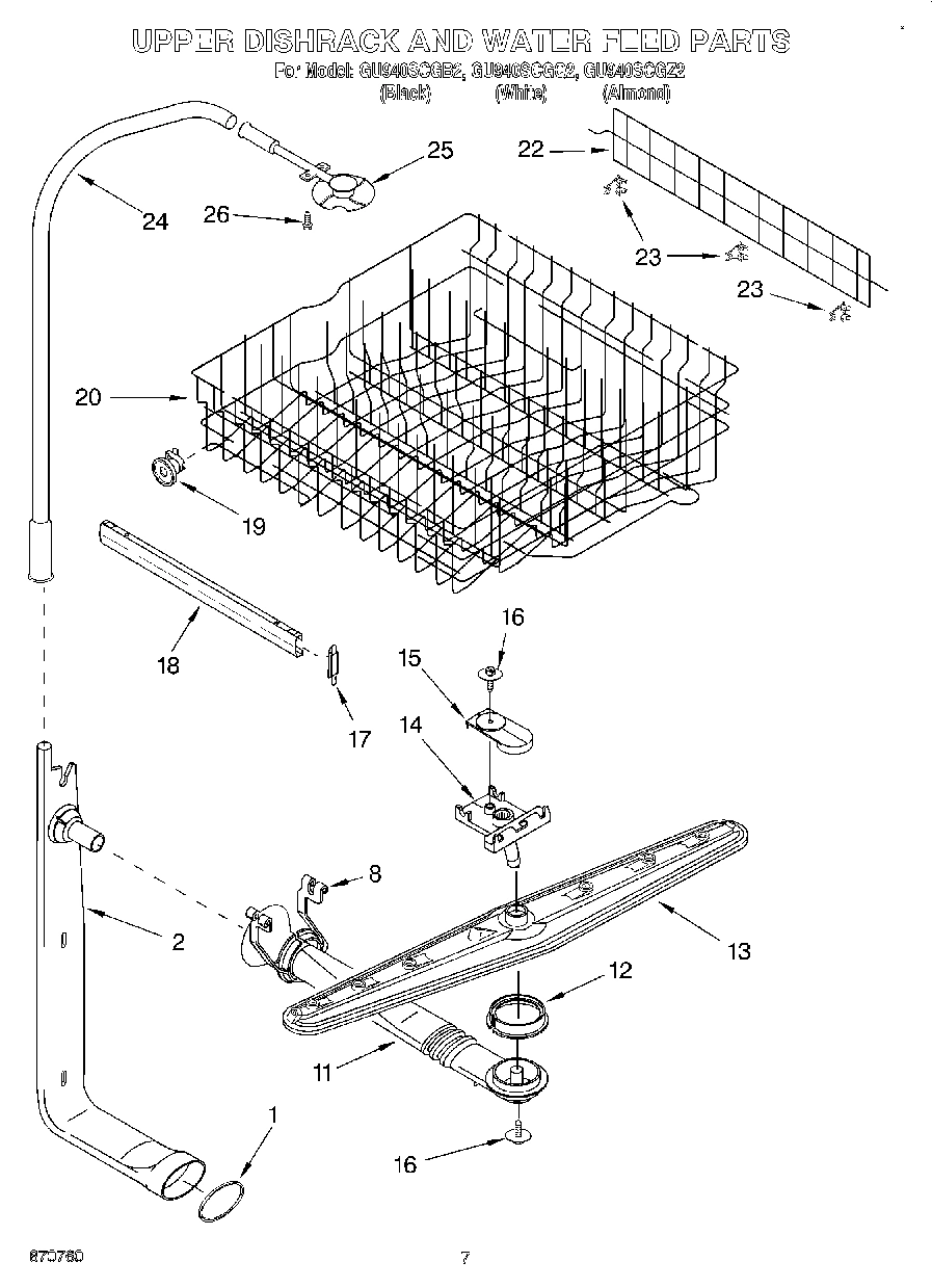 05 - UPPER DISHRACK AND WATER FEED