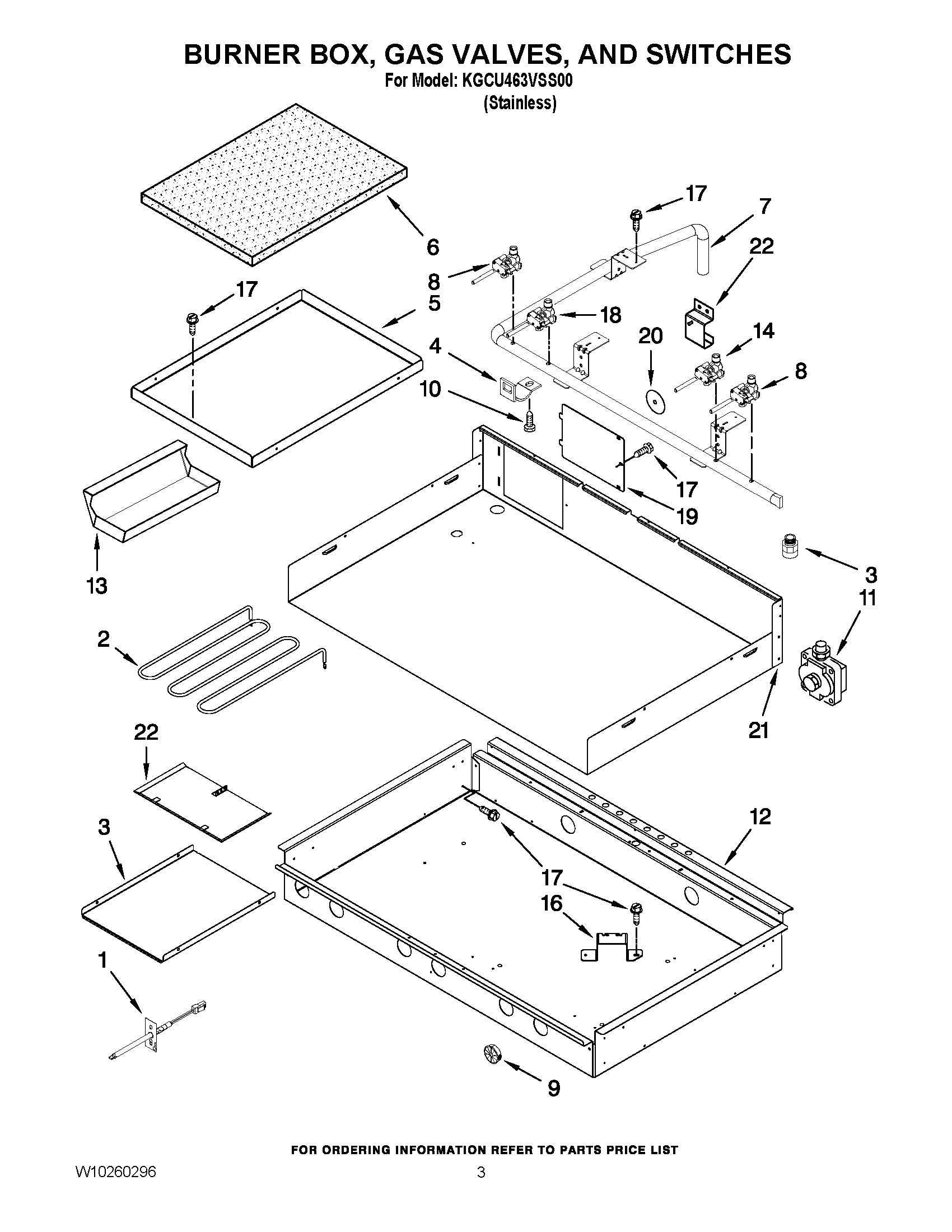 02 - BURNER BOX, GAS VALVES, AND SWITCHES