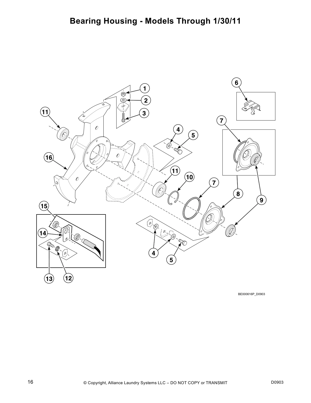 Bearing Housing - Models Through 1/30/11