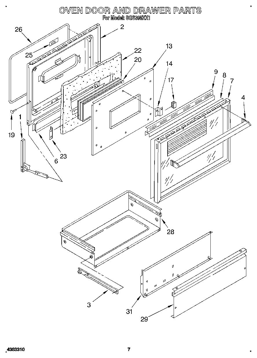 05 - OVEN DOOR AND DRAWER