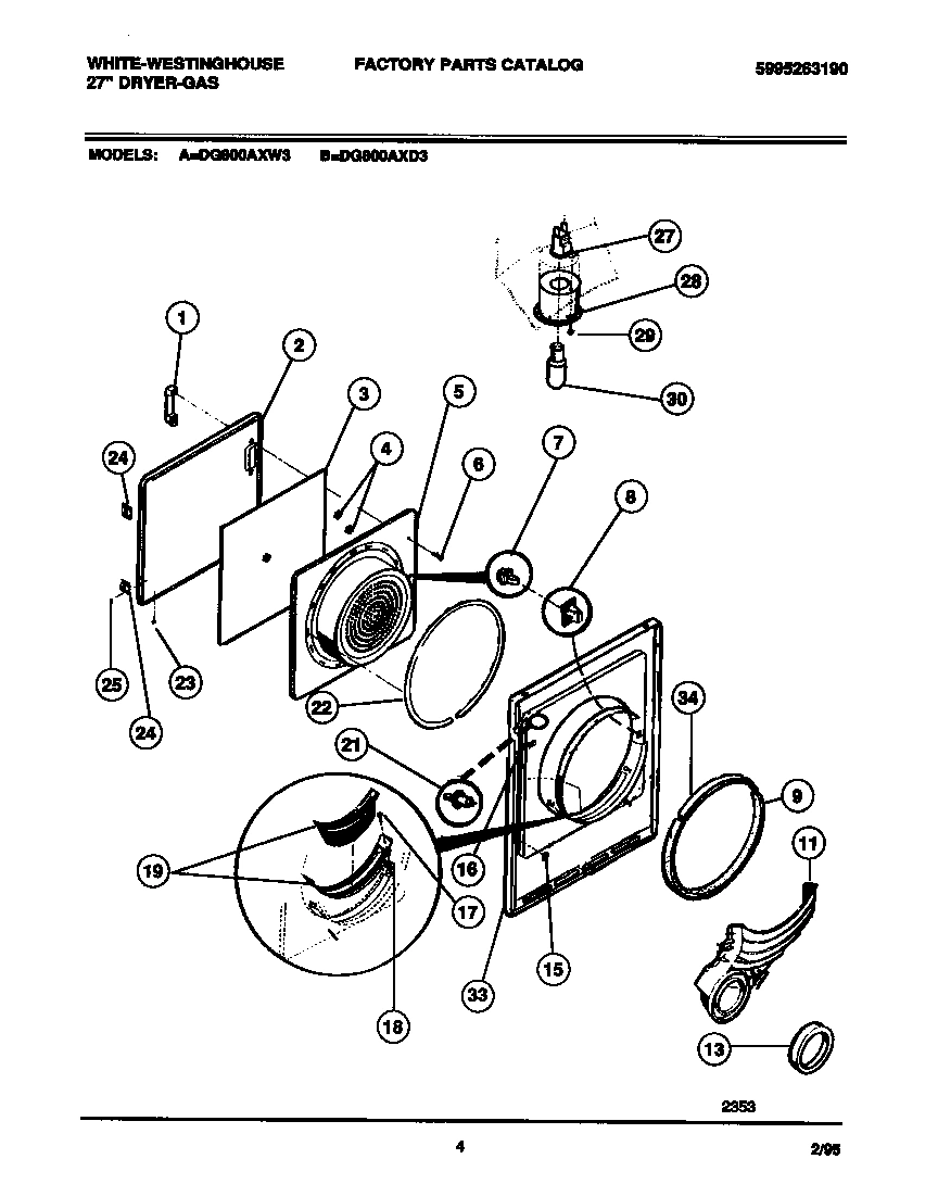 03 - DOOR, FRONT PANEL, LINT FILTER