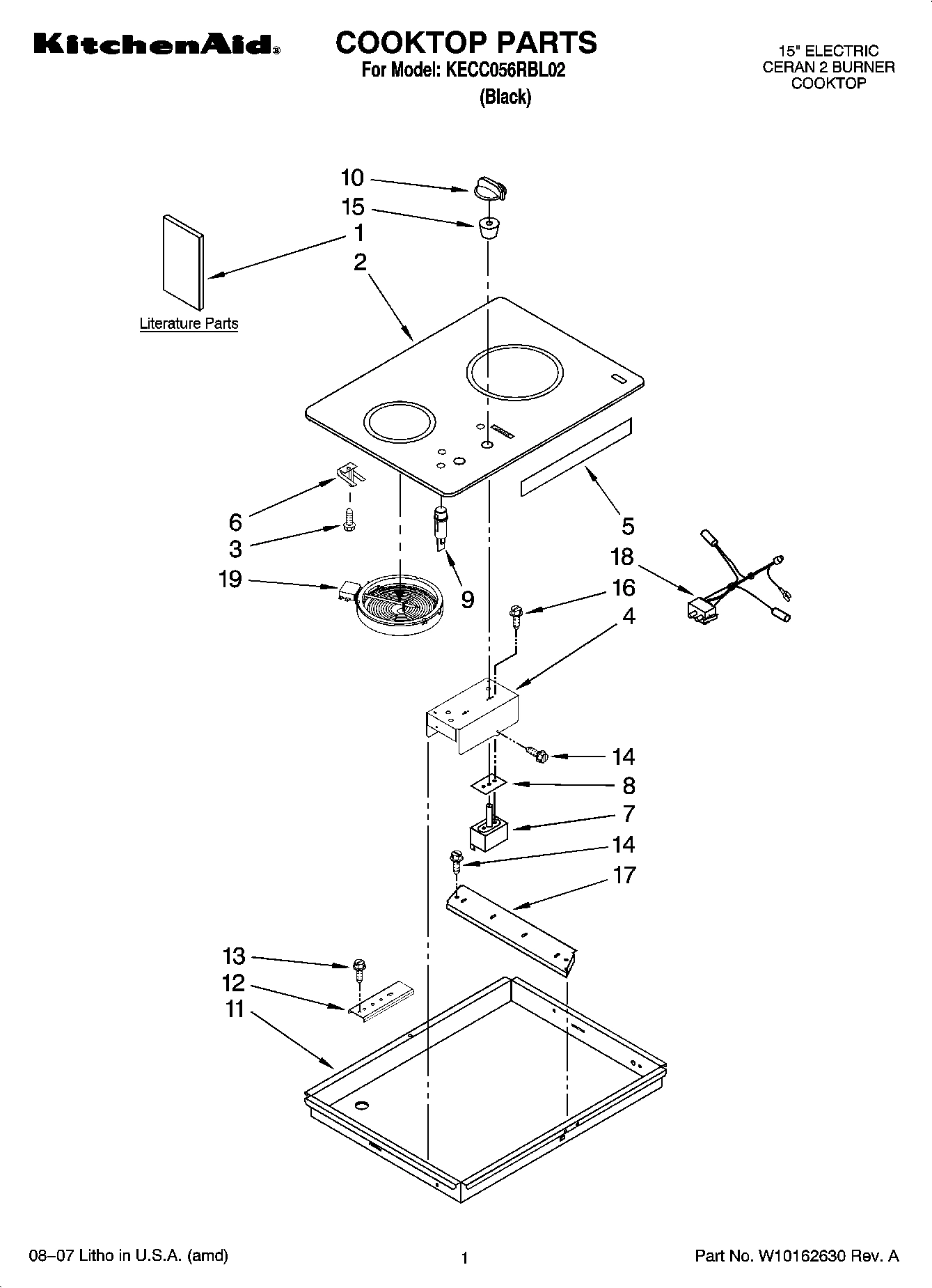 01 - COOKTOP PARTS, OPTIONAL PARTS (NOT INCLUDED)