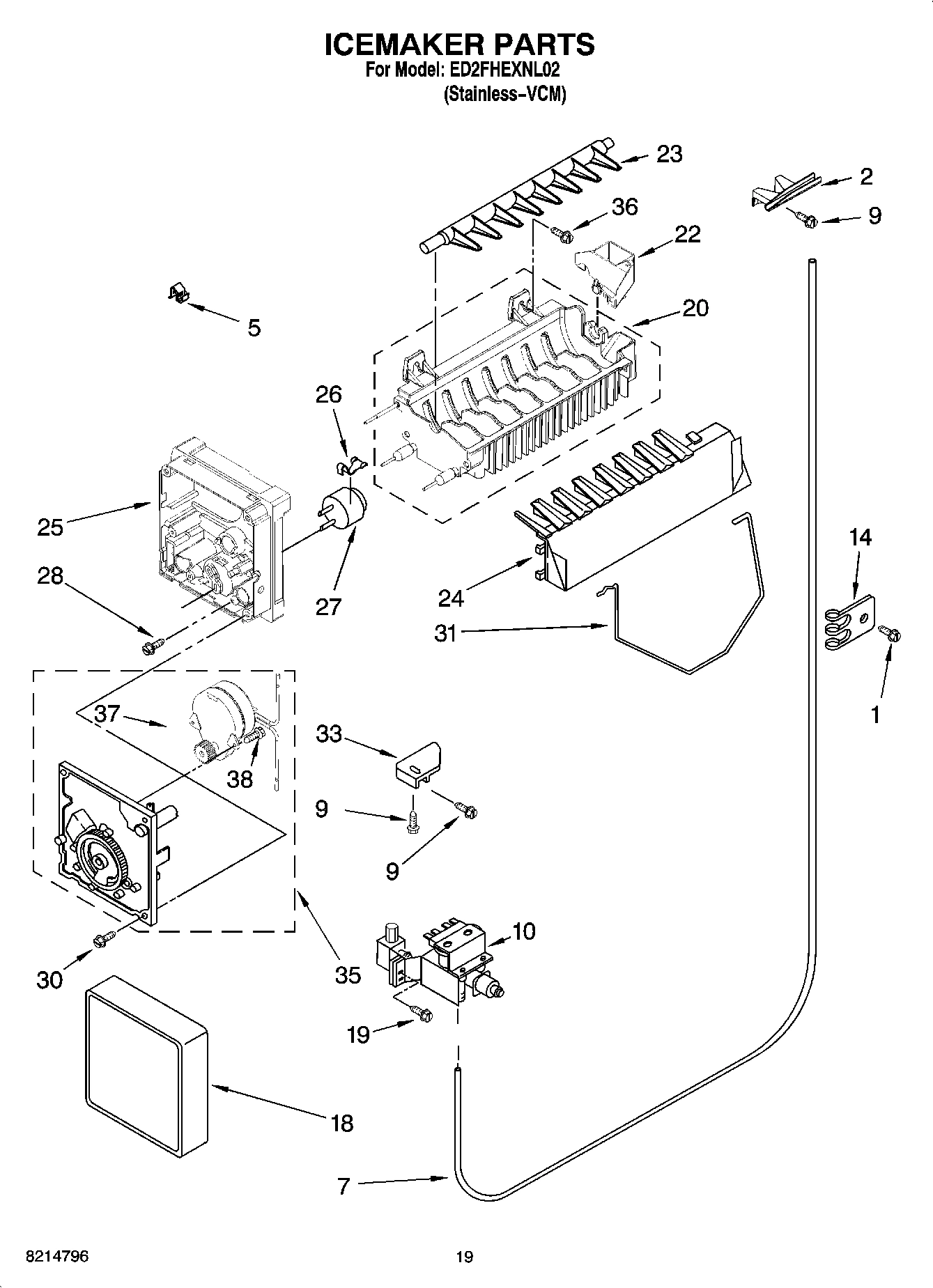 12 - ICEMAKER PARTS, OPTIONAL PARTS (NOT INCLUDED)