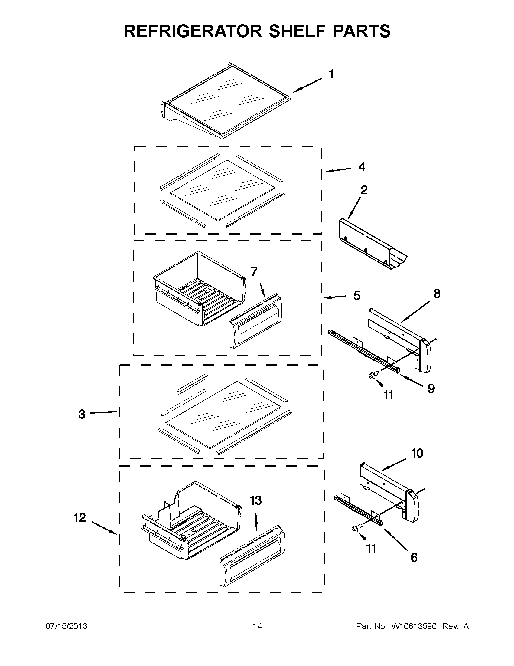 07 - REFRIGERATOR SHELF PARTS