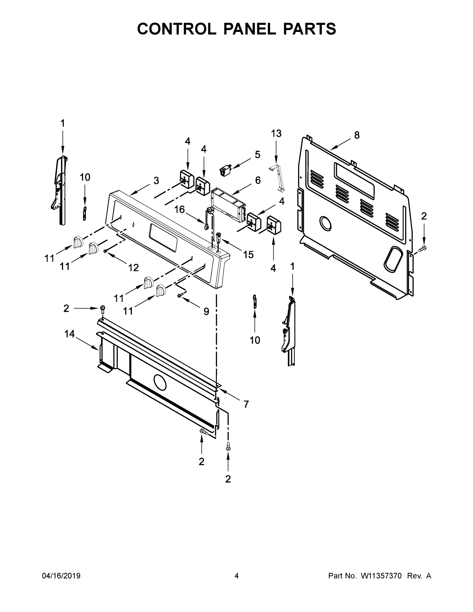 03 - CONTROL PANEL PARTS
