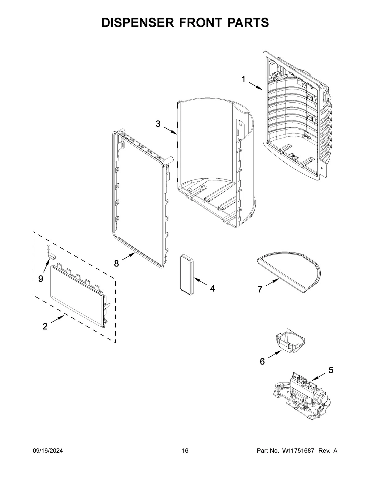 09 - DISPENSER FRONT PARTS