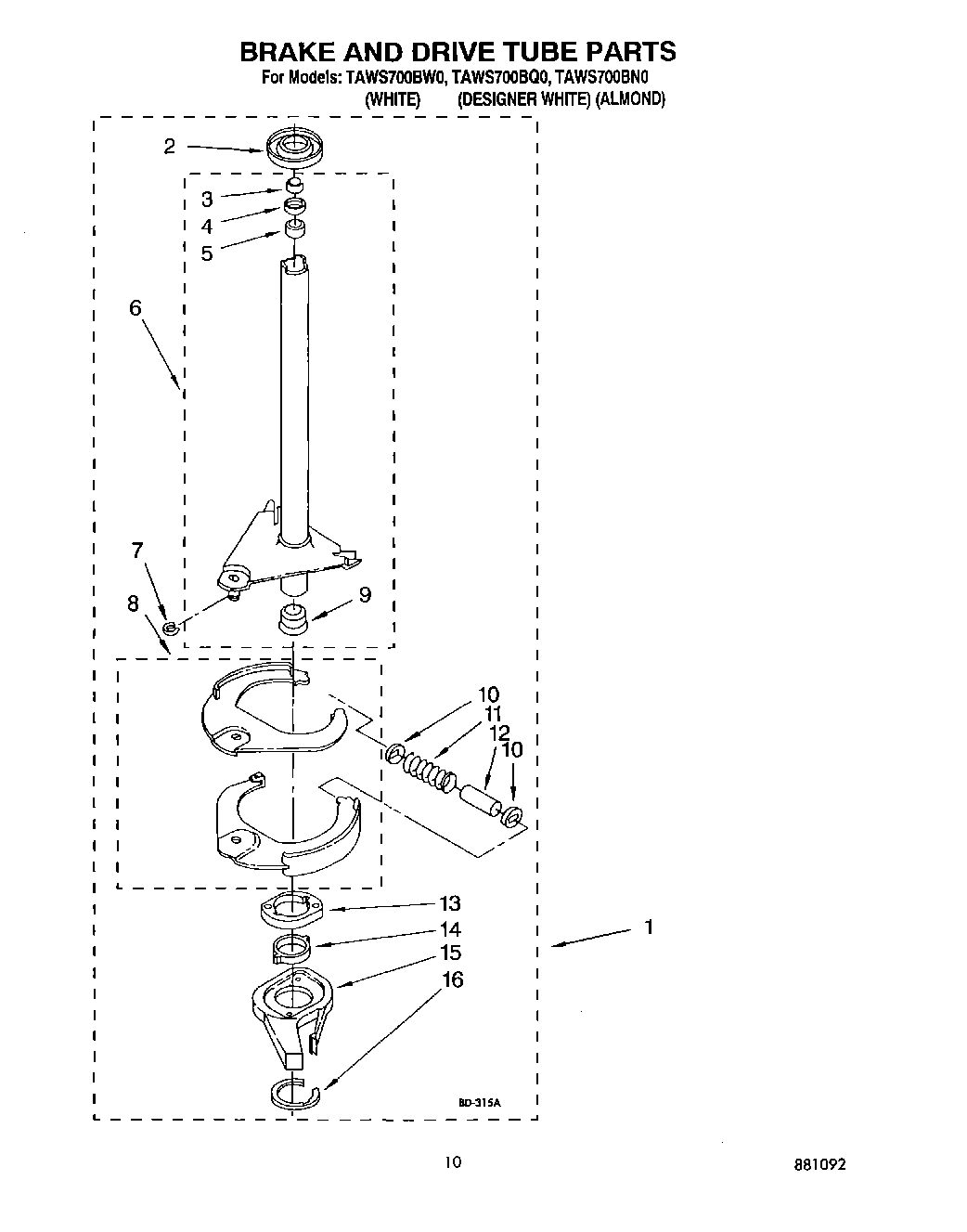 08 - BRAKE AND DRIVE TUBE