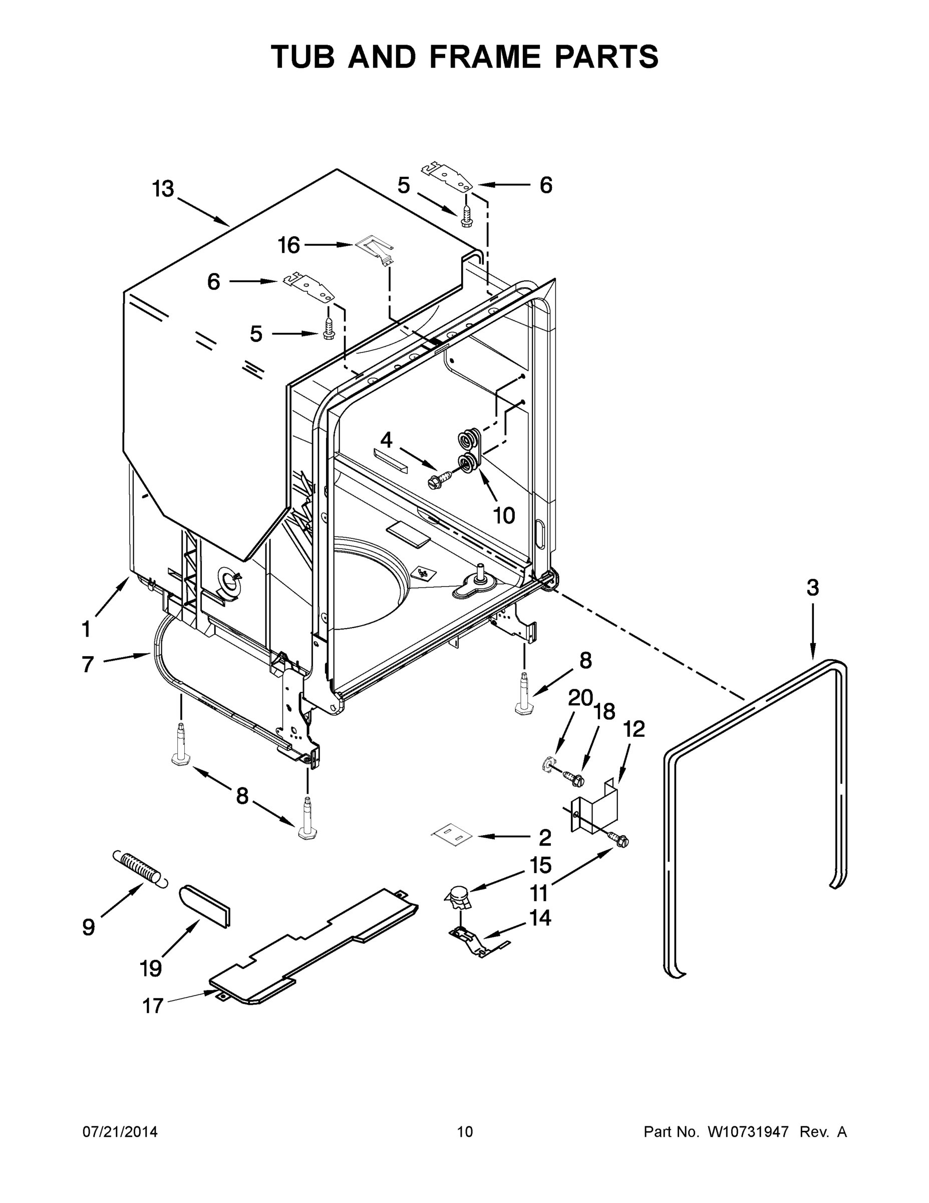 06 - TUB AND FRAME PARTS