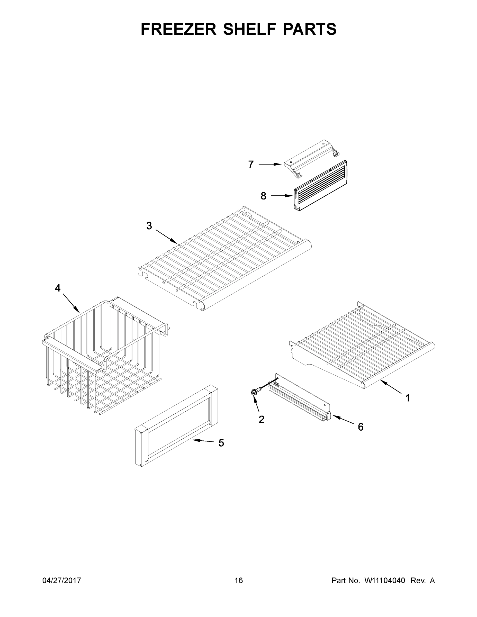 09 - FREEZER SHELF PARTS