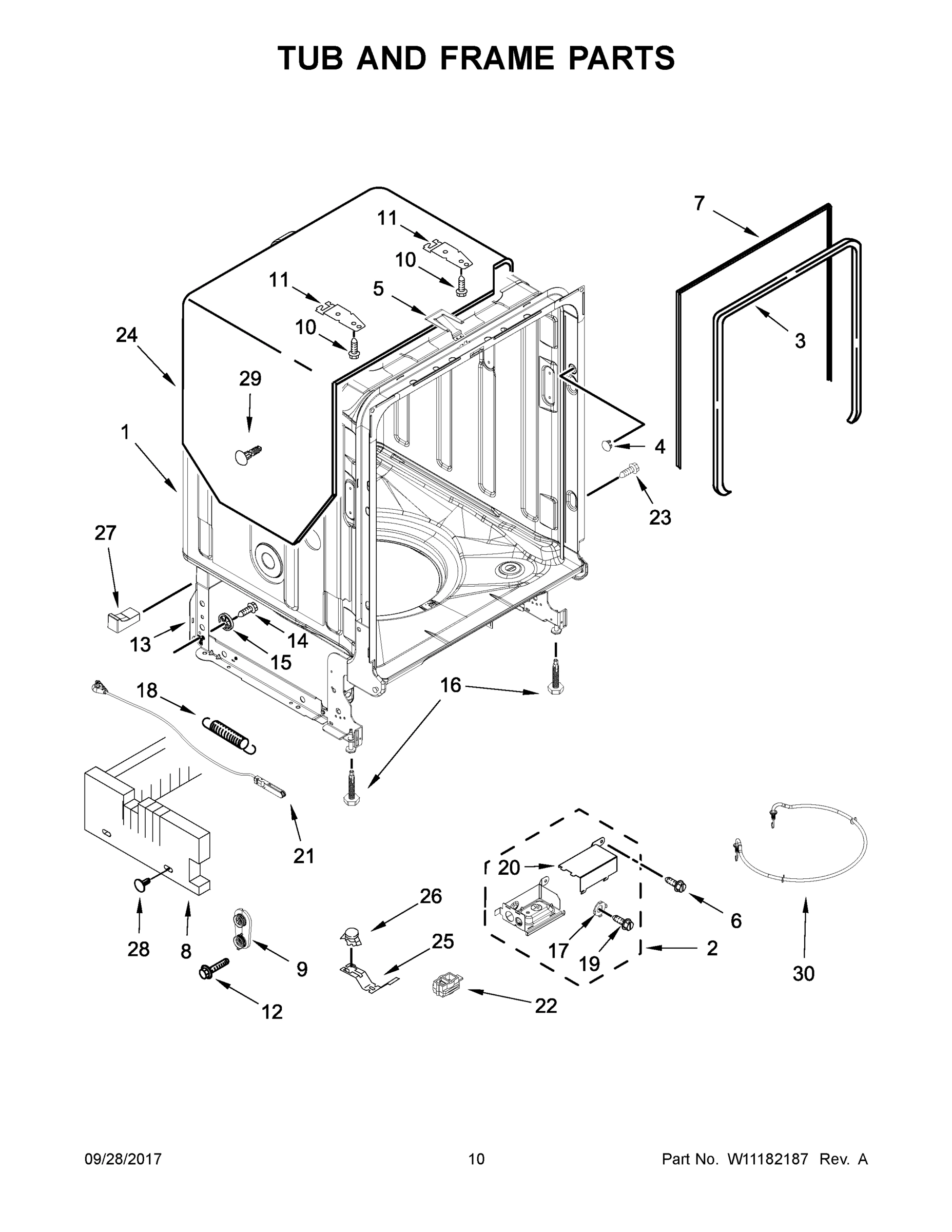 06 - TUB AND FRAME PARTS