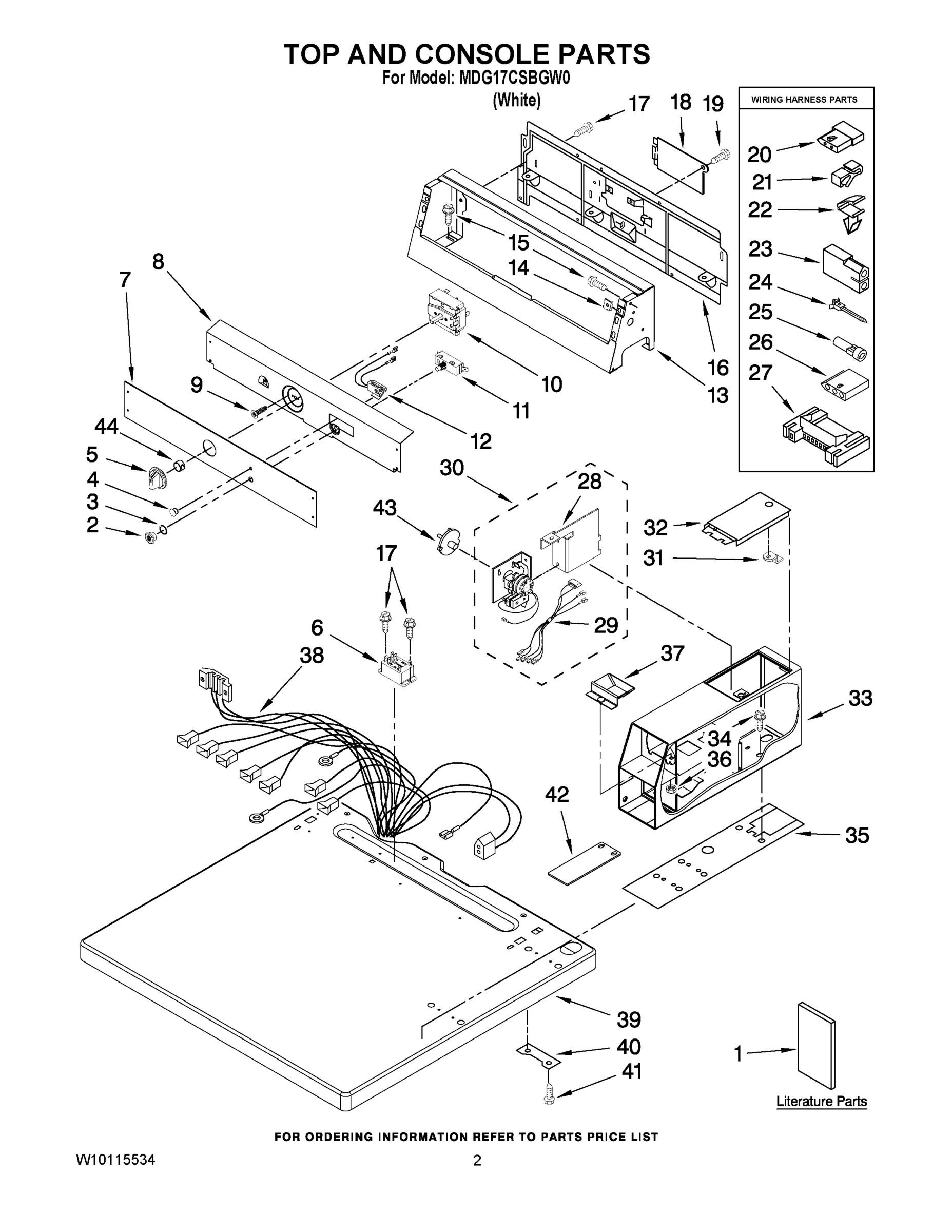 01 - TOP AND CONSOLE PARTS