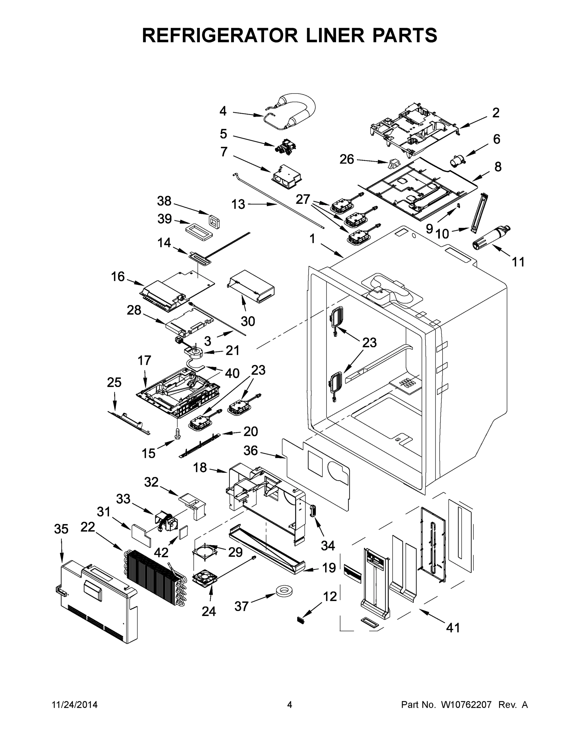 03 - REFRIGERATOR LINER PARTS
