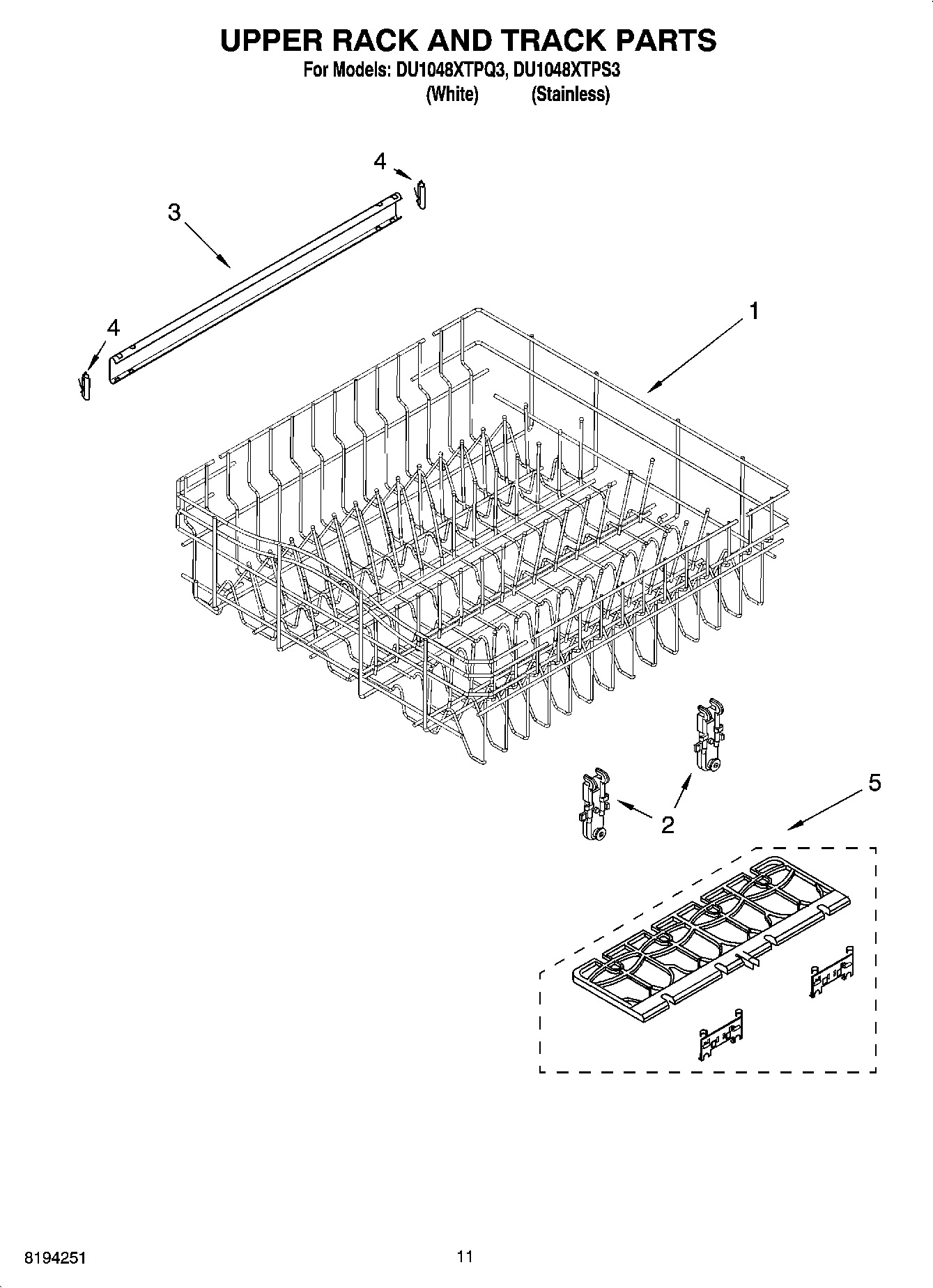 09 - UPPER RACK AND TRACK PARTS