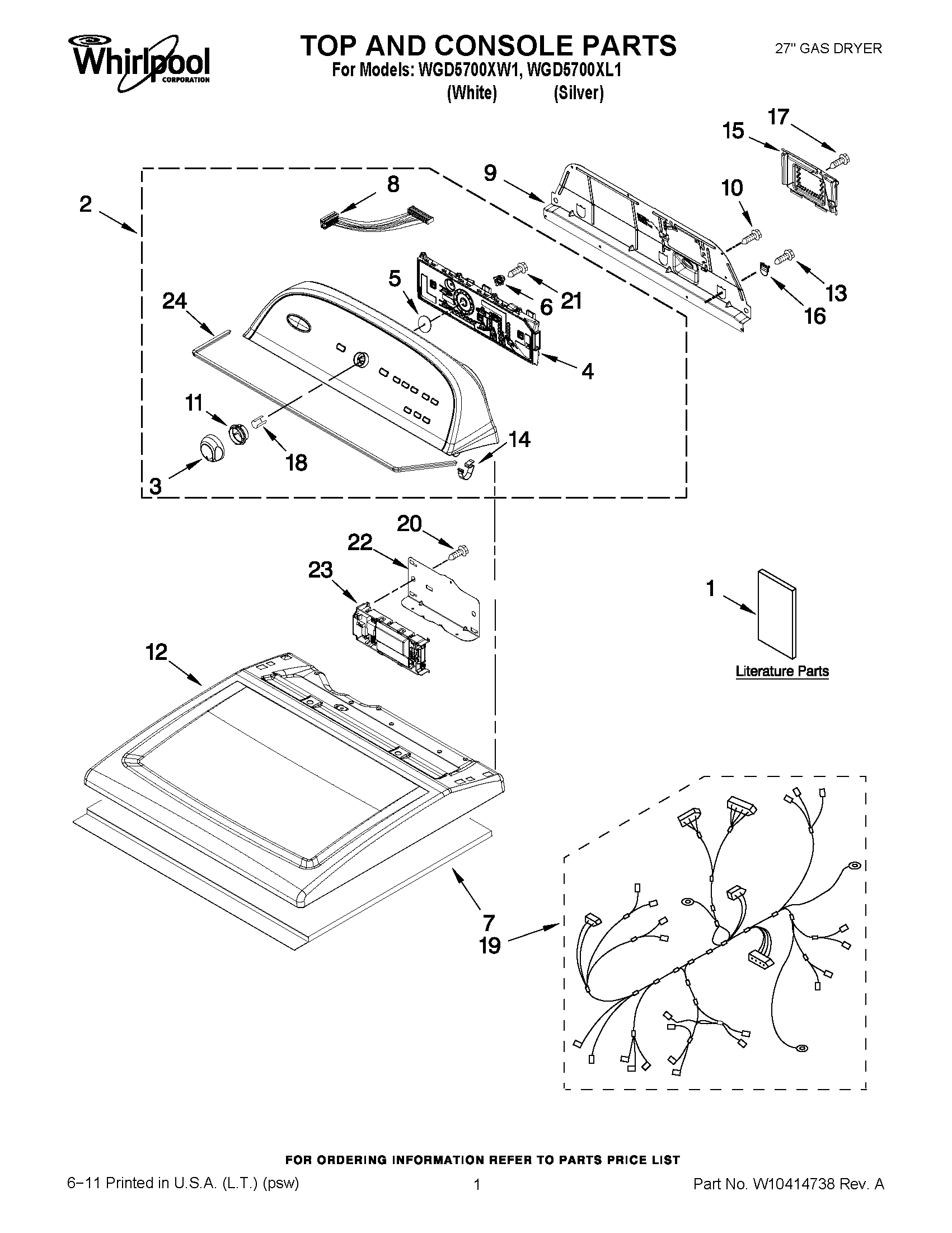 01 - TOP AND CONSOLE PARTS