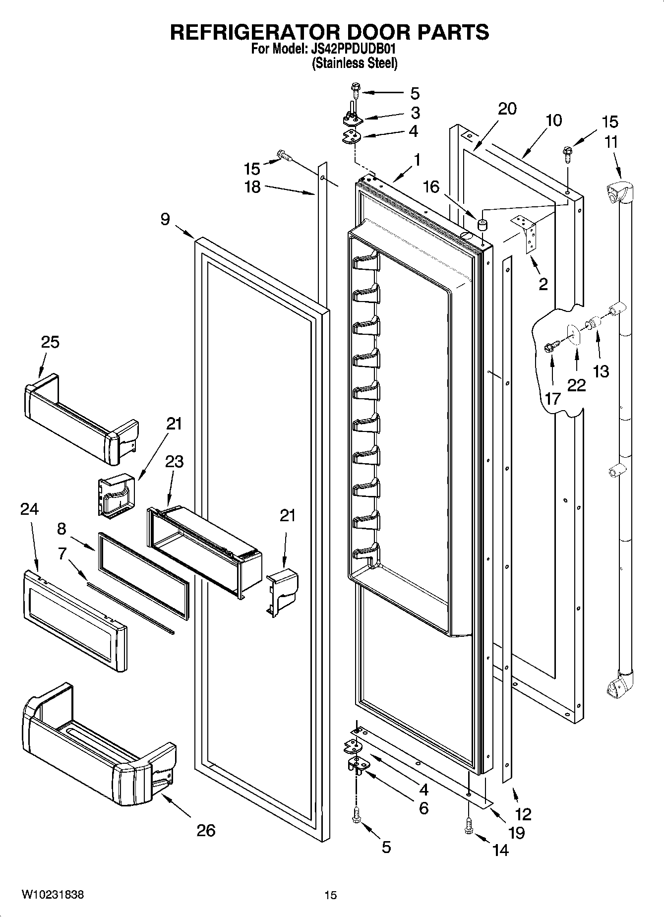10 - REFRIGERATOR DOOR PARTS