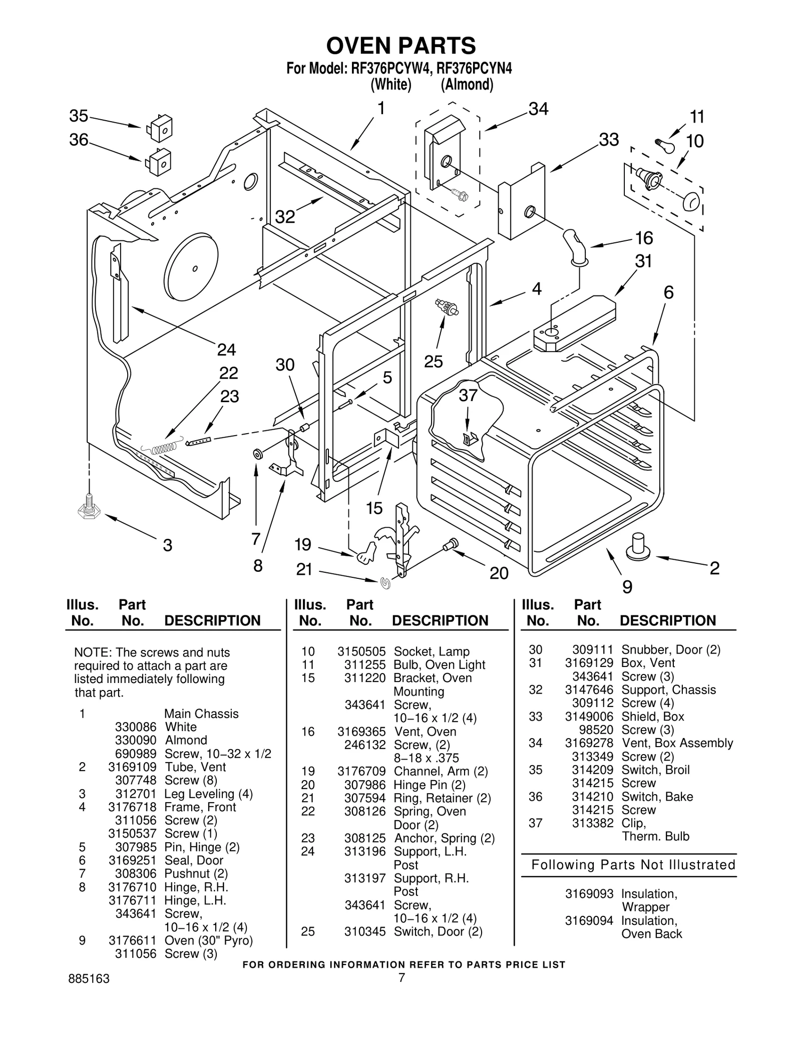 OVEN PARTS