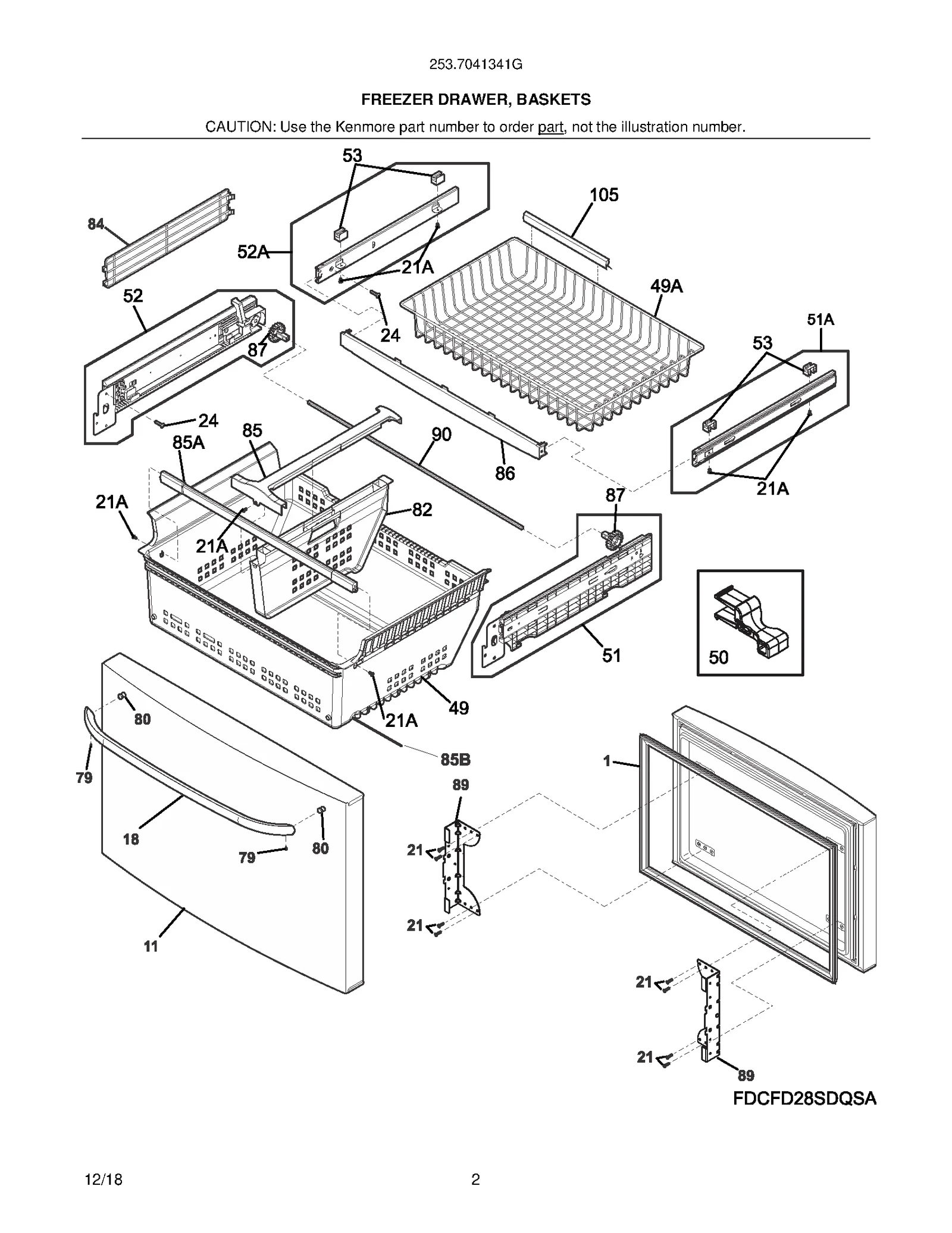 FREEZER DRAWER, BASKETS