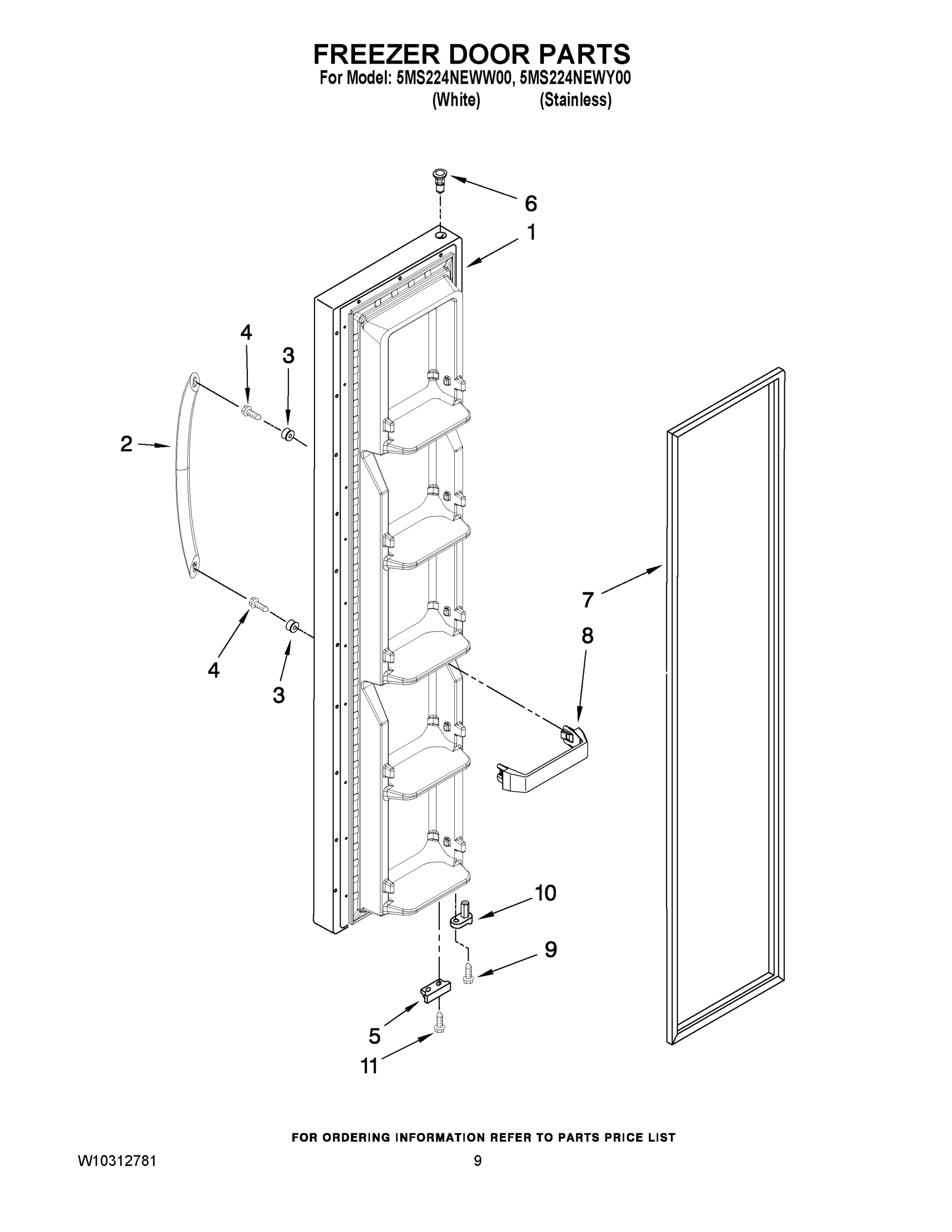 07 - FREEZER DOOR PARTS