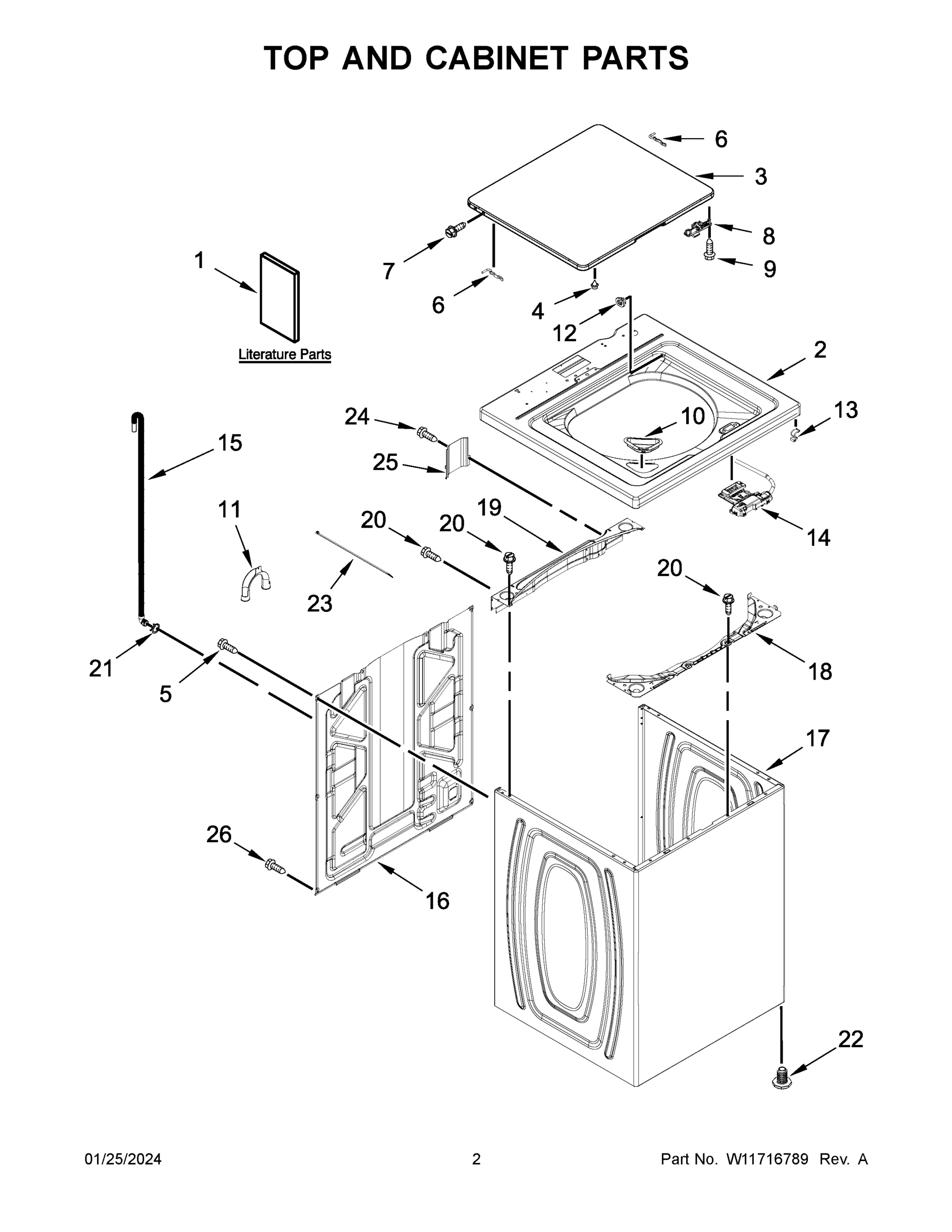 02 - TOP AND CABINET PARTS
