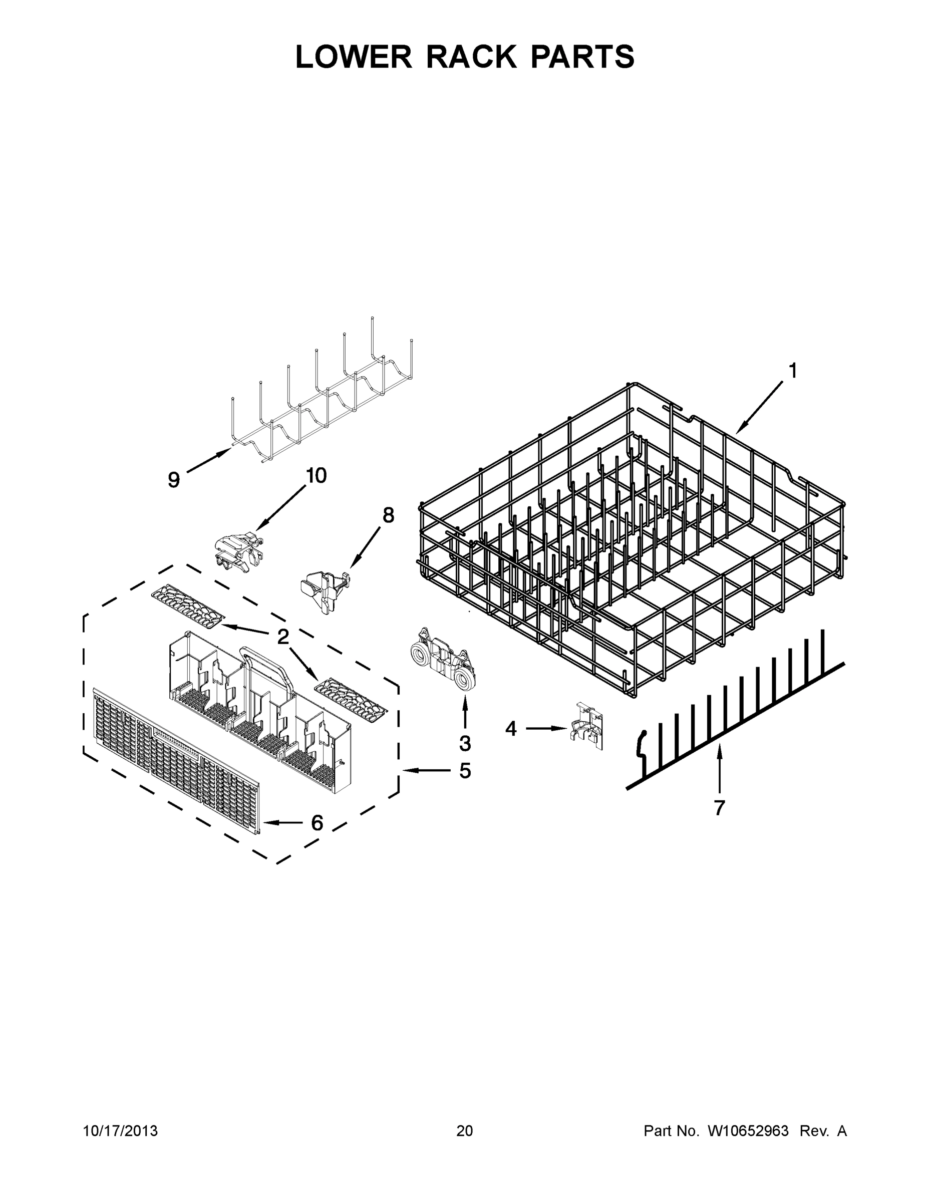 11 - LOWER RACK PARTS