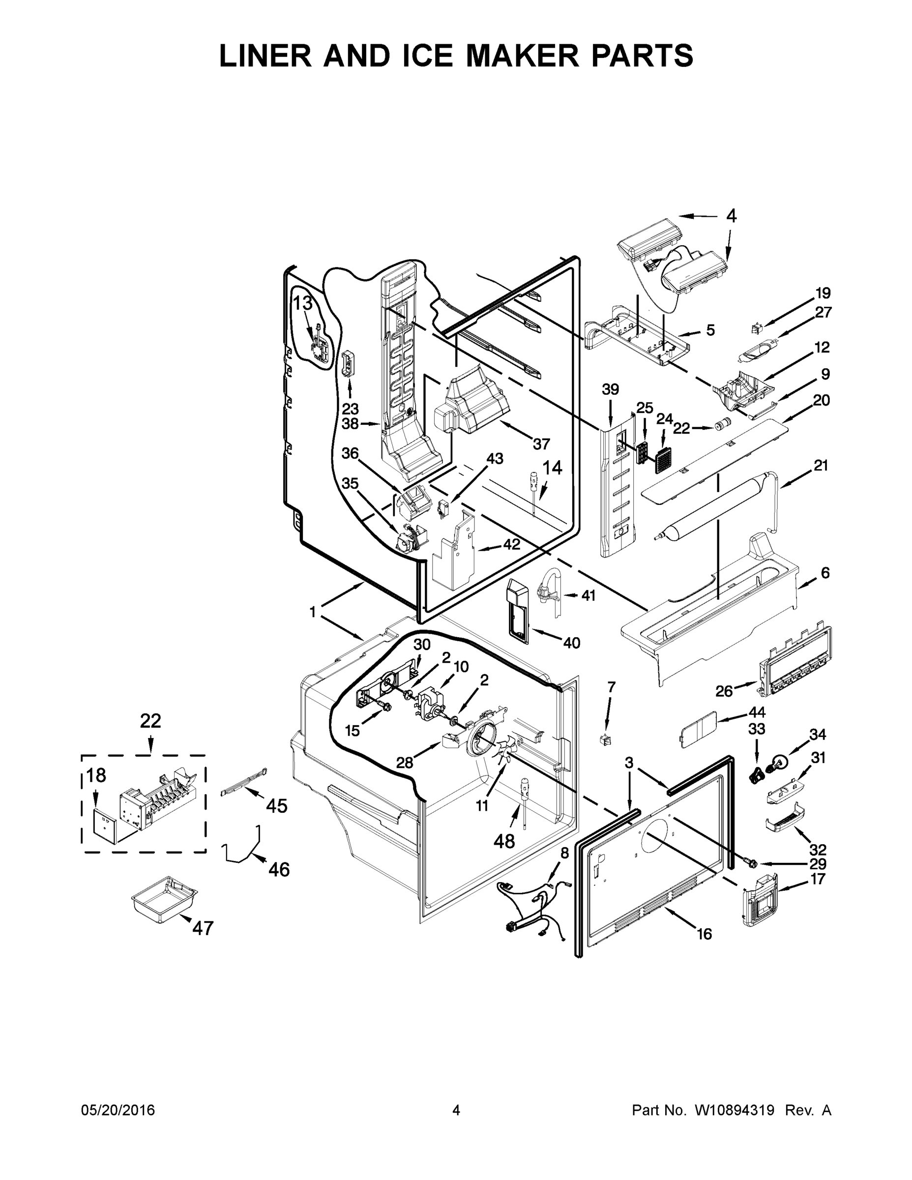 03 - LINER AND ICE MAKER PARTS