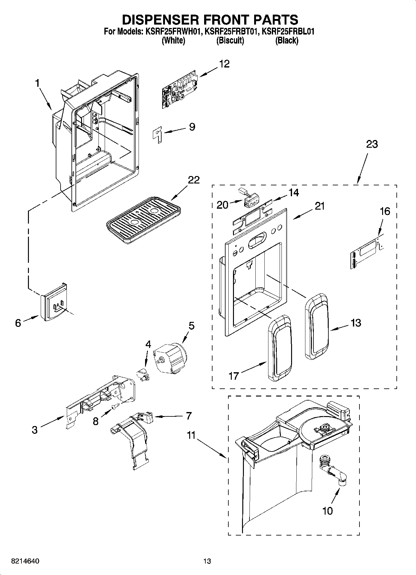 08 - DISPENSER FRONT PARTS