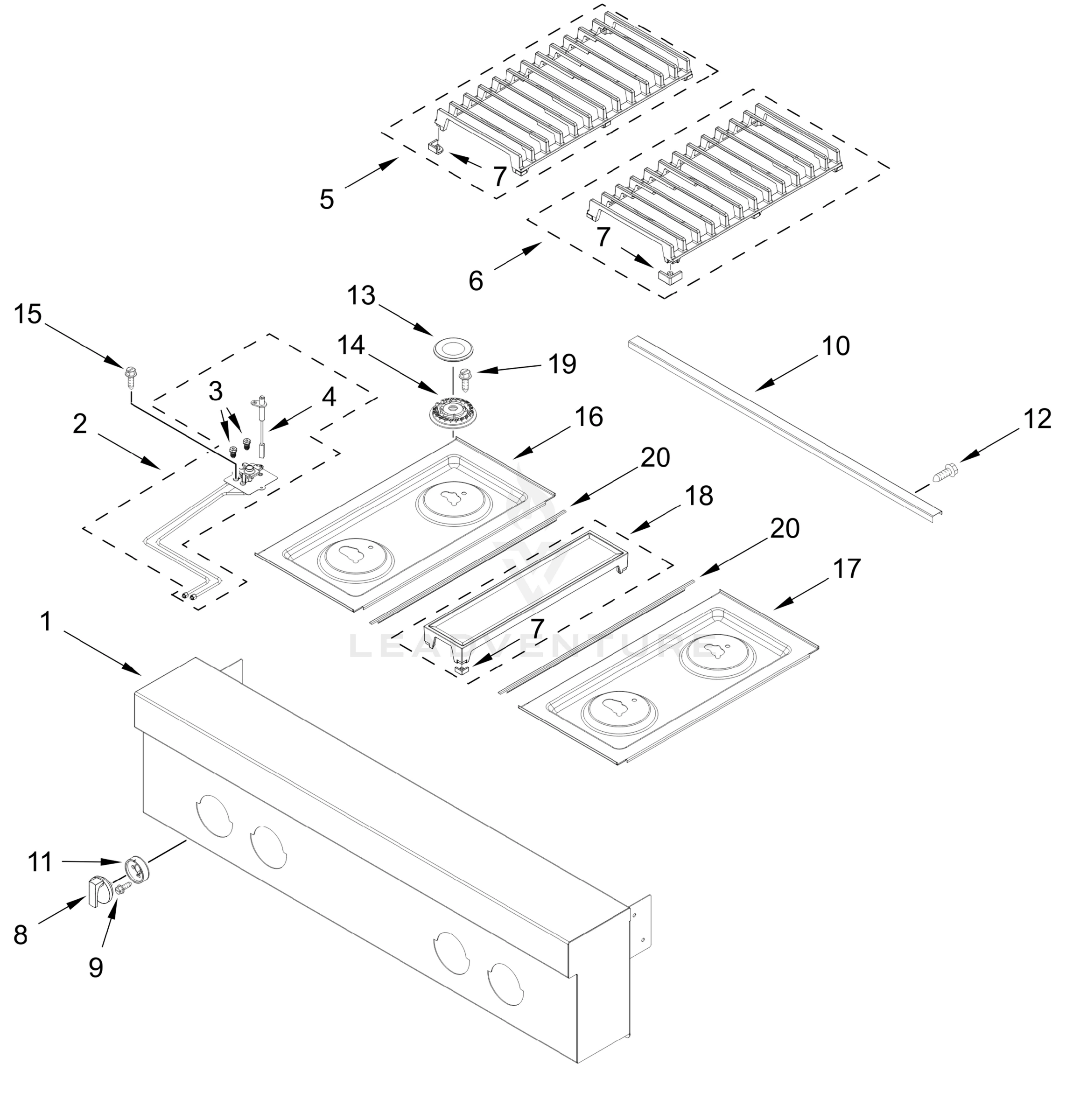 COOKTOP AND BURNER PARTS