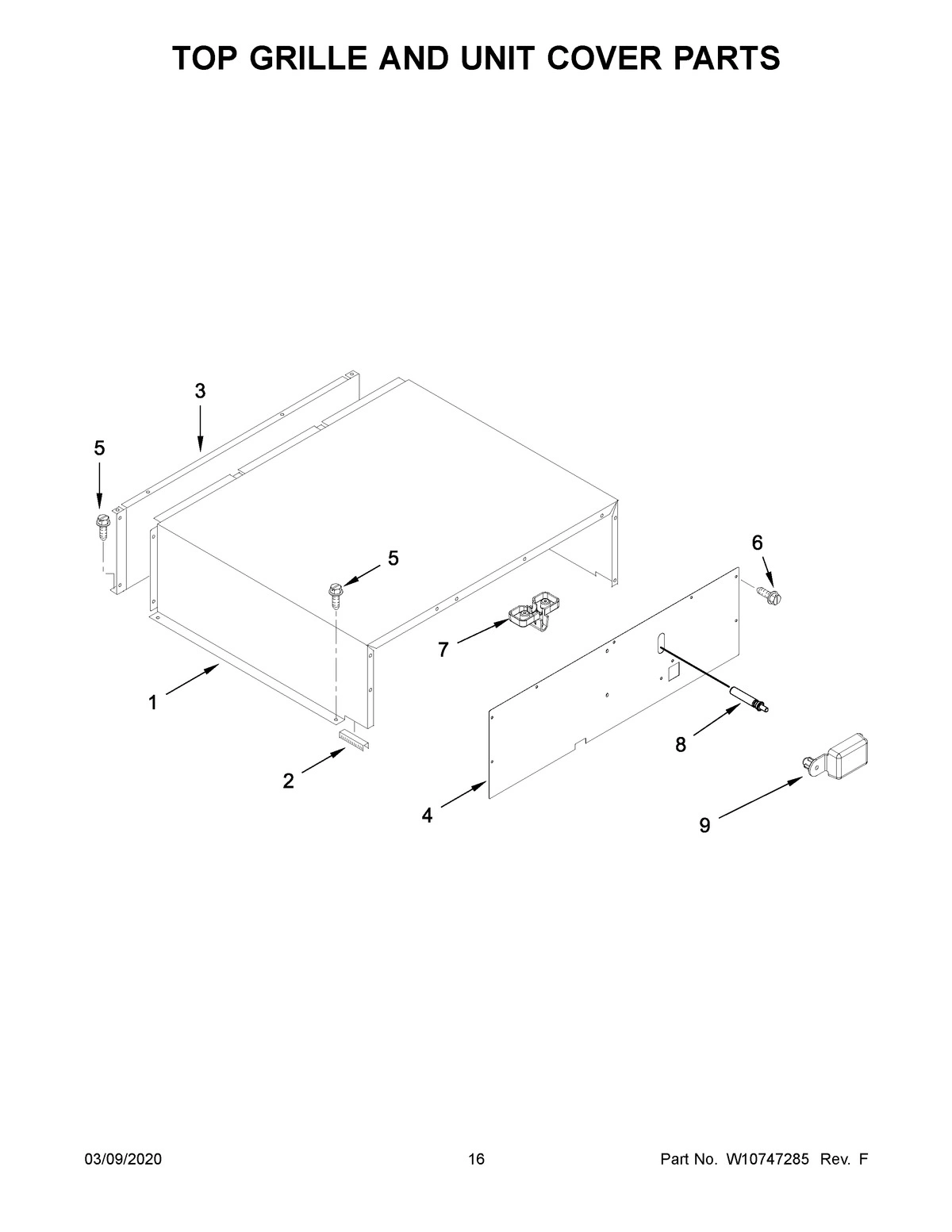 09 - TOP GRILLE AND UNIT COVER PARTS