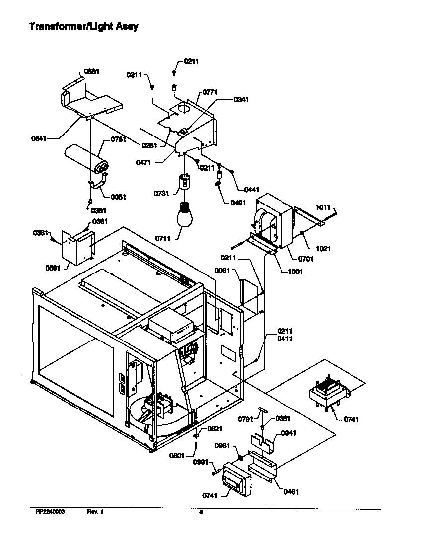 04 - TRANSFORMER/LIGHT ASSY