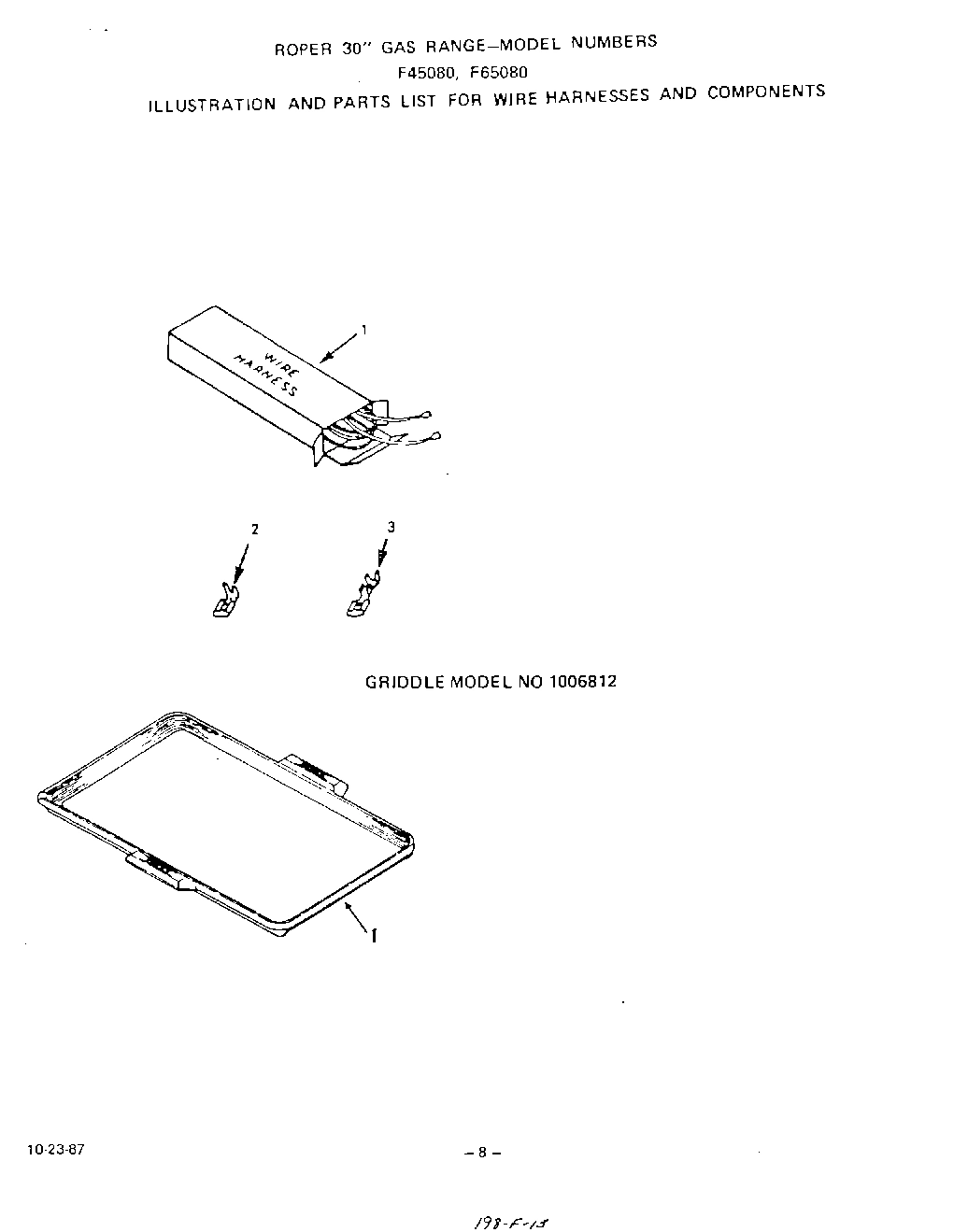 07 - WIRE HARNESS , GRIDDLE