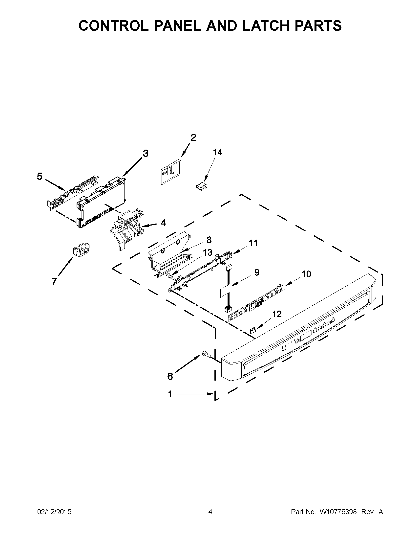 03 - CONTROL PANEL AND LATCH PARTS