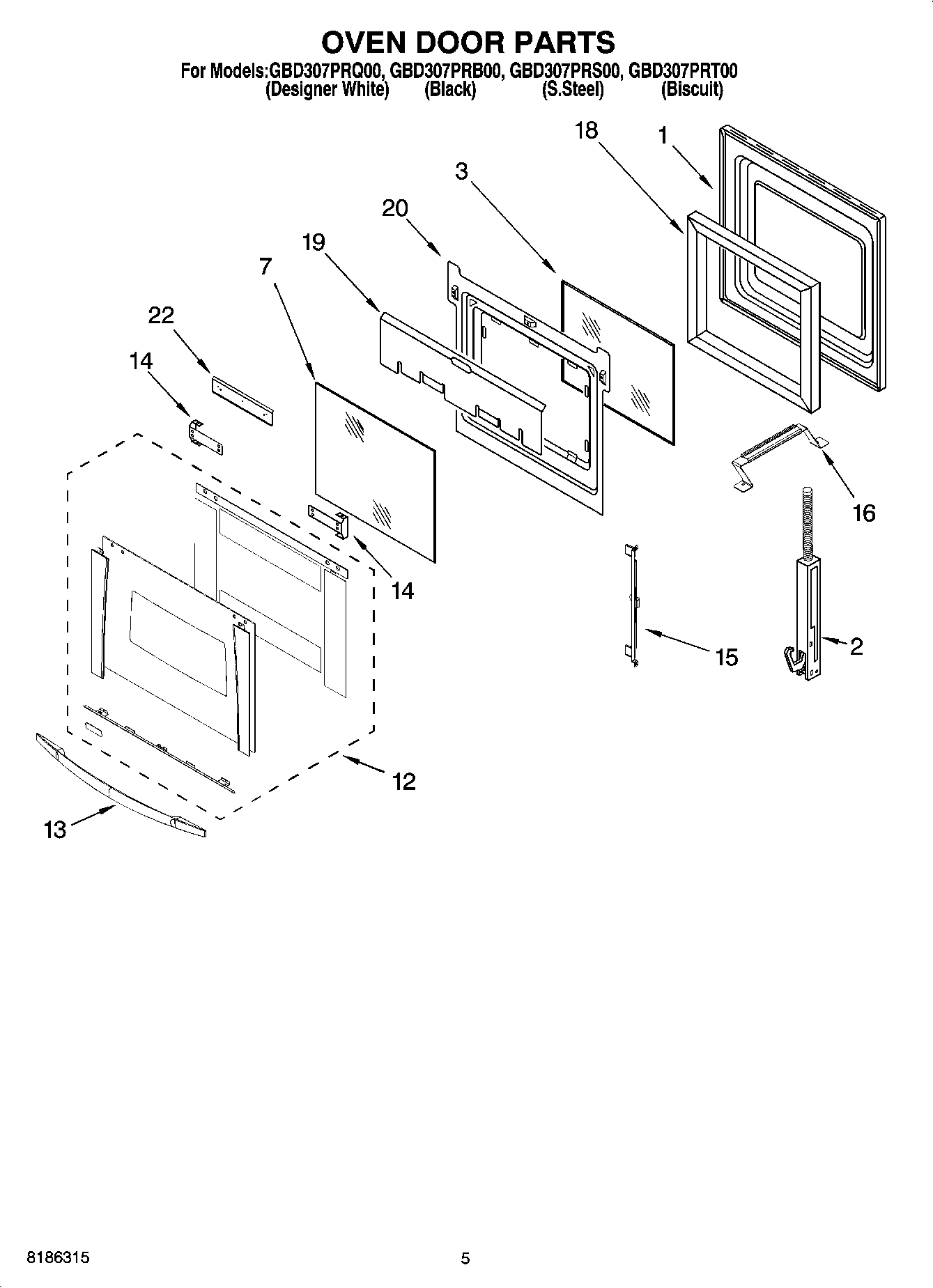 03 - OVEN DOOR PARTS