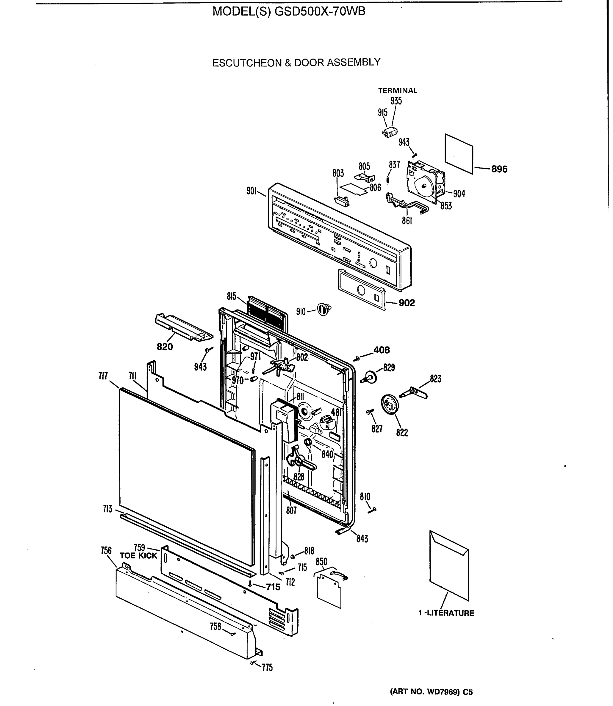 ESCUTCHEON & DOOR ASSEMBLY