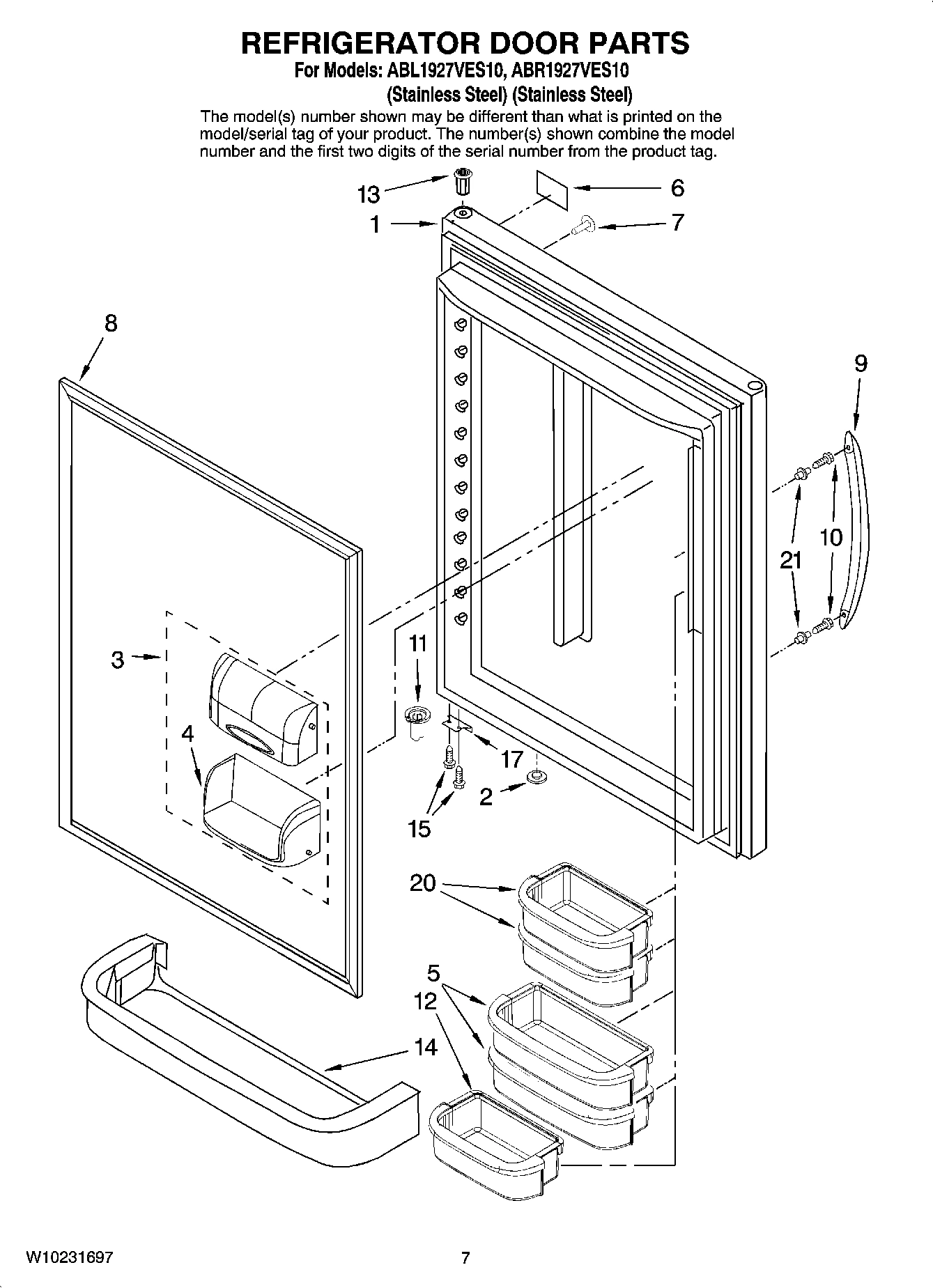 04 - REFRIGERATOR DOOR PARTS