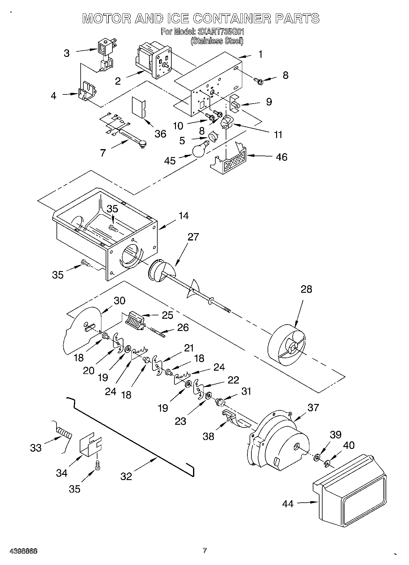 05 - MOTOR AND ICE CONTAINER