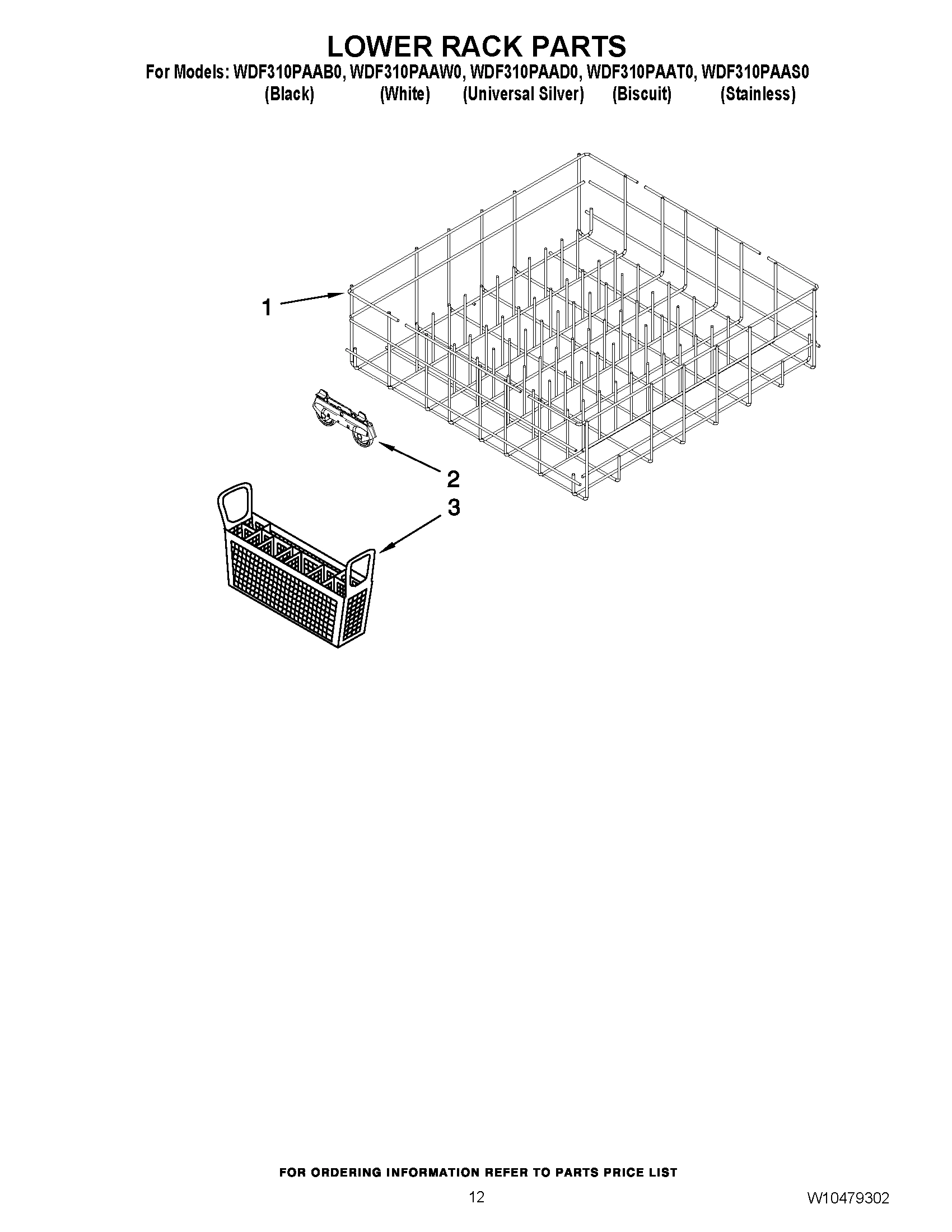 10 - LOWER RACK PARTS