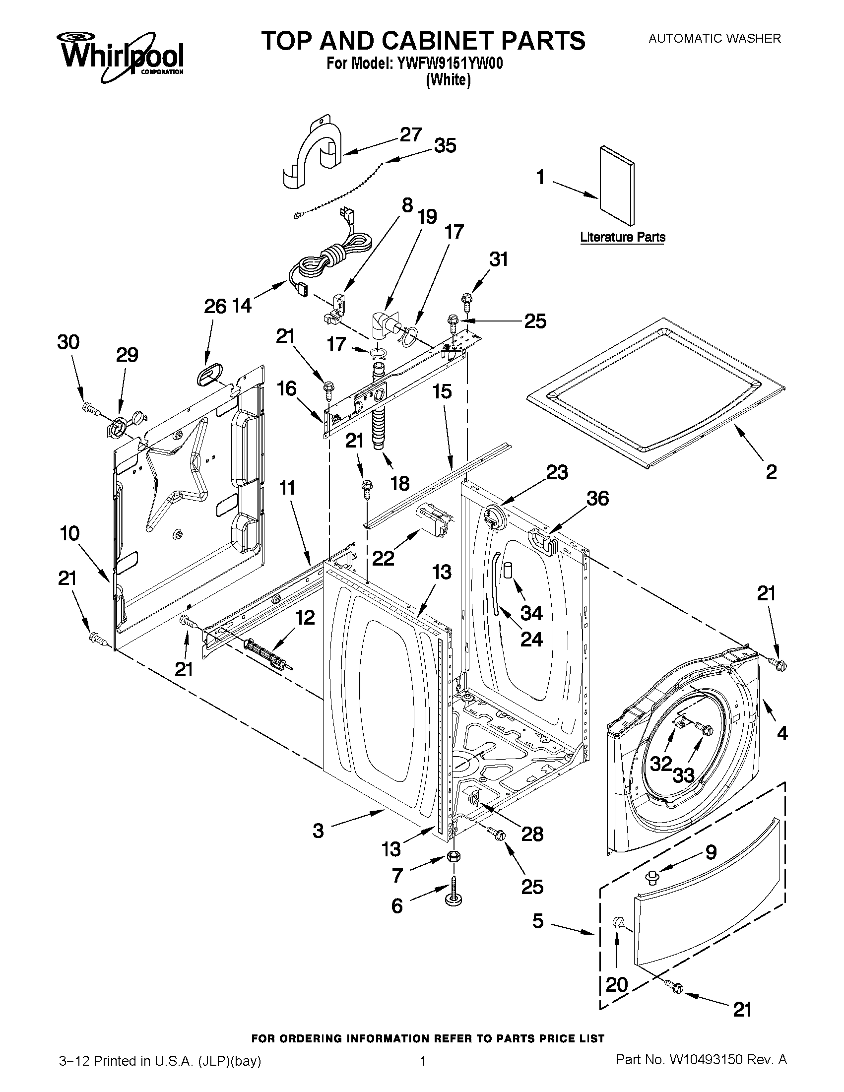 01 - TOP AND CABINET PARTS