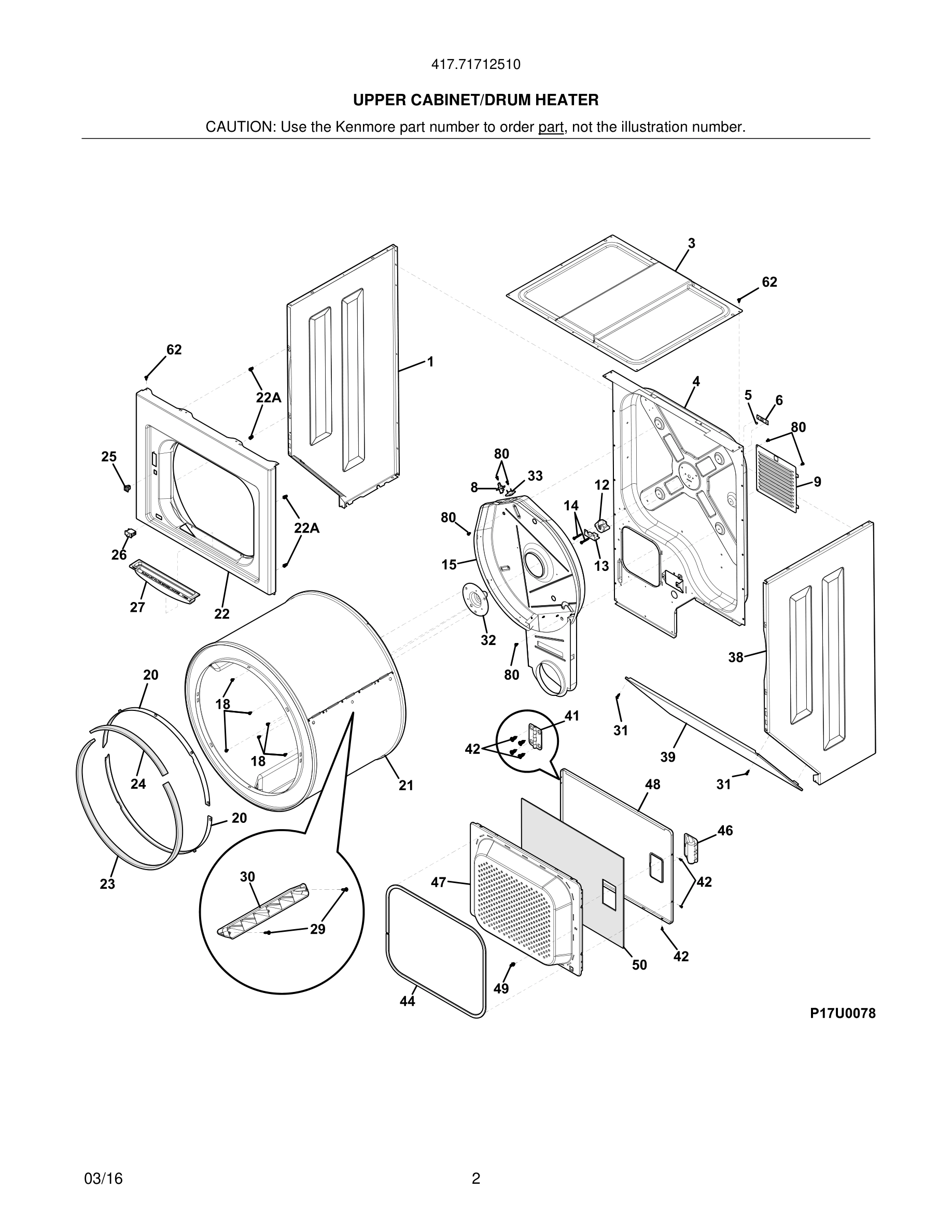 03 - UPPER CABINET/DRUM HEATER