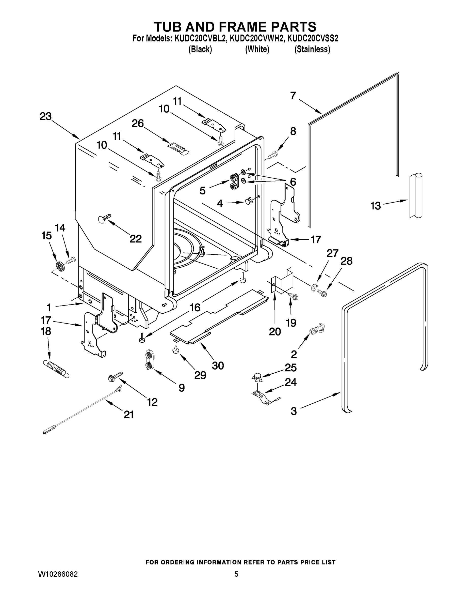 05 - TUB AND FRAME PARTS